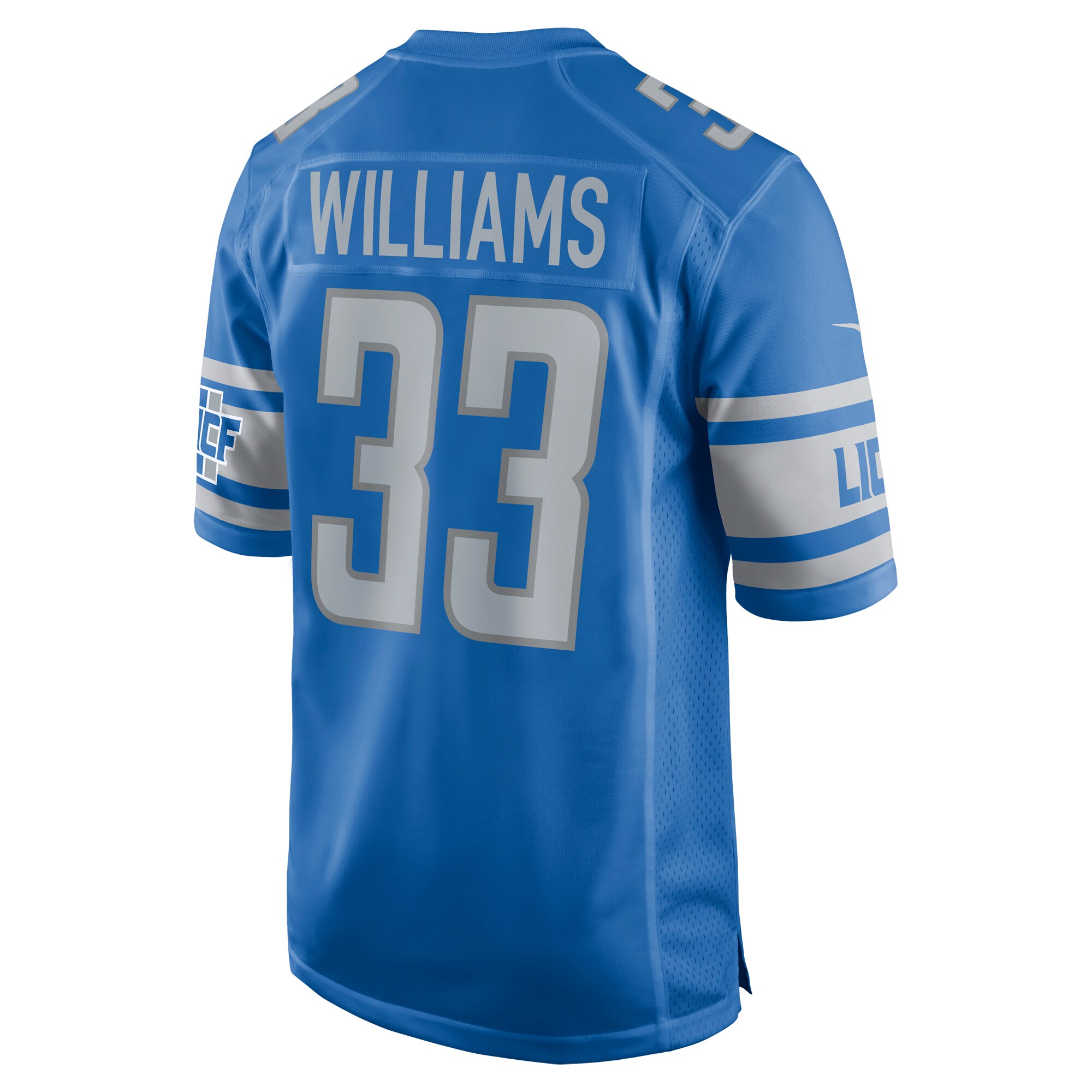 Jarren Williams Detroit Lions  Home Game Player Jersey - Blue