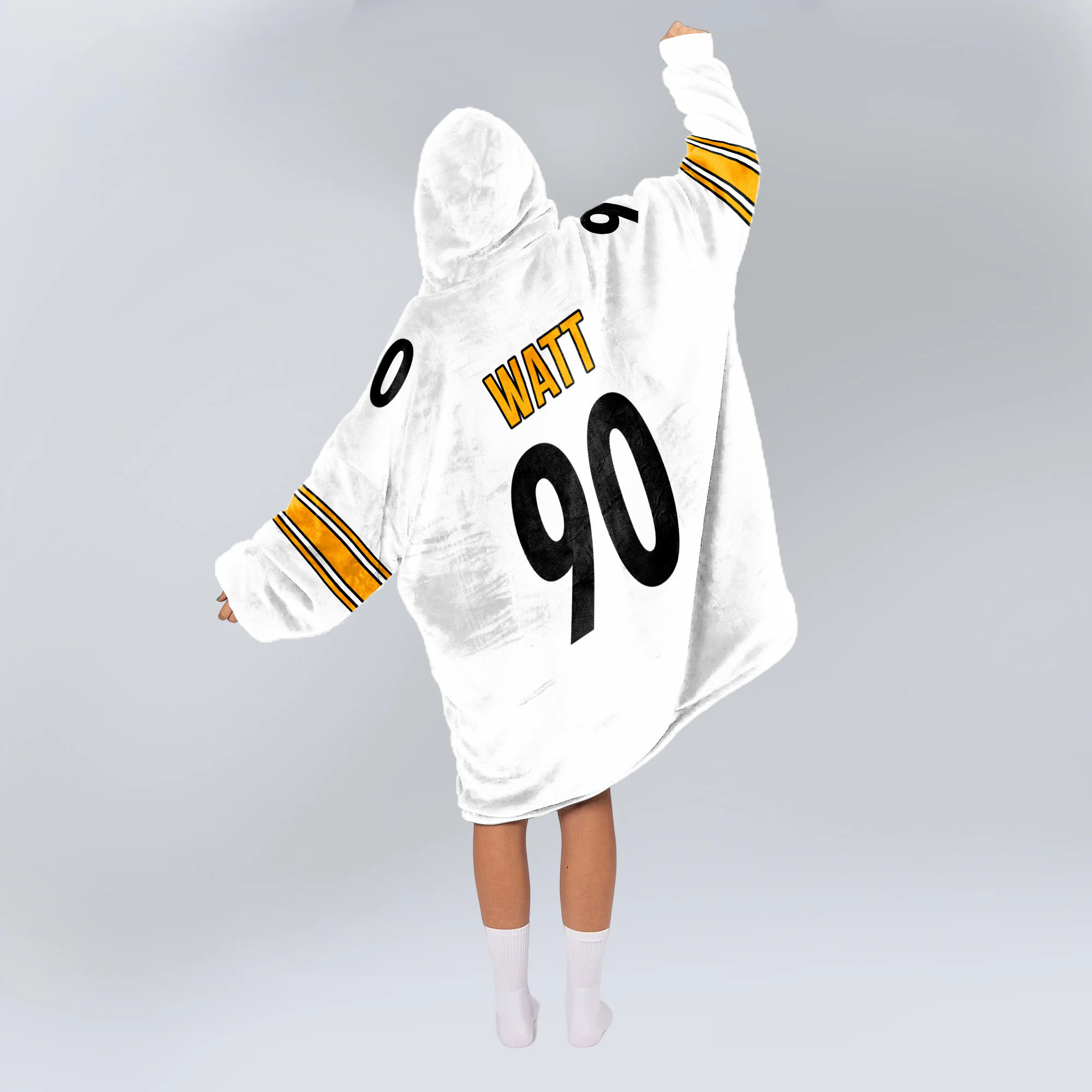 Adult 90 Pittsburgh Football Unisex Blanket Hoodie