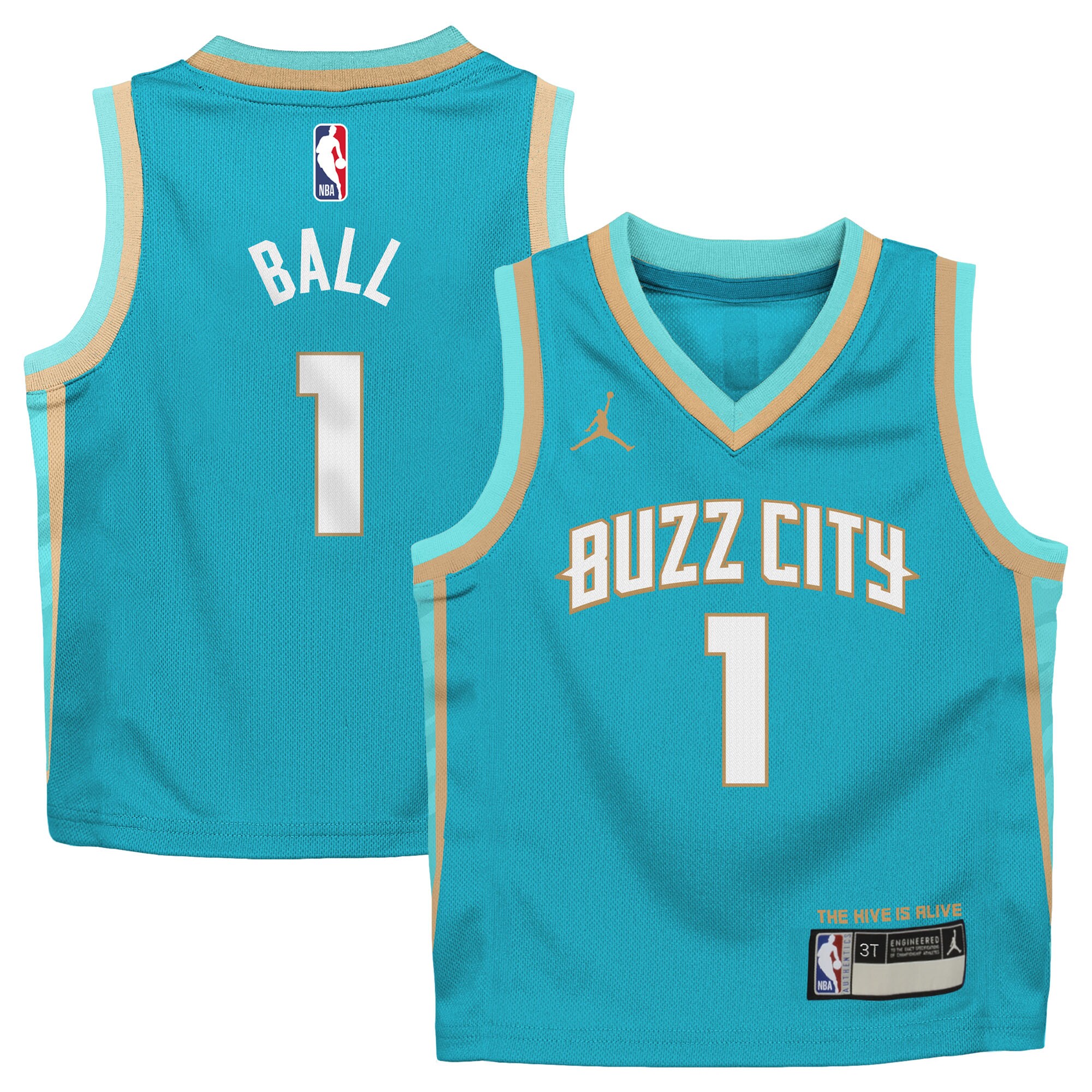 Preschool Charlotte Hornets LaMelo Ball  Teal 2023/24 Swingman Replica Jersey - City Edition