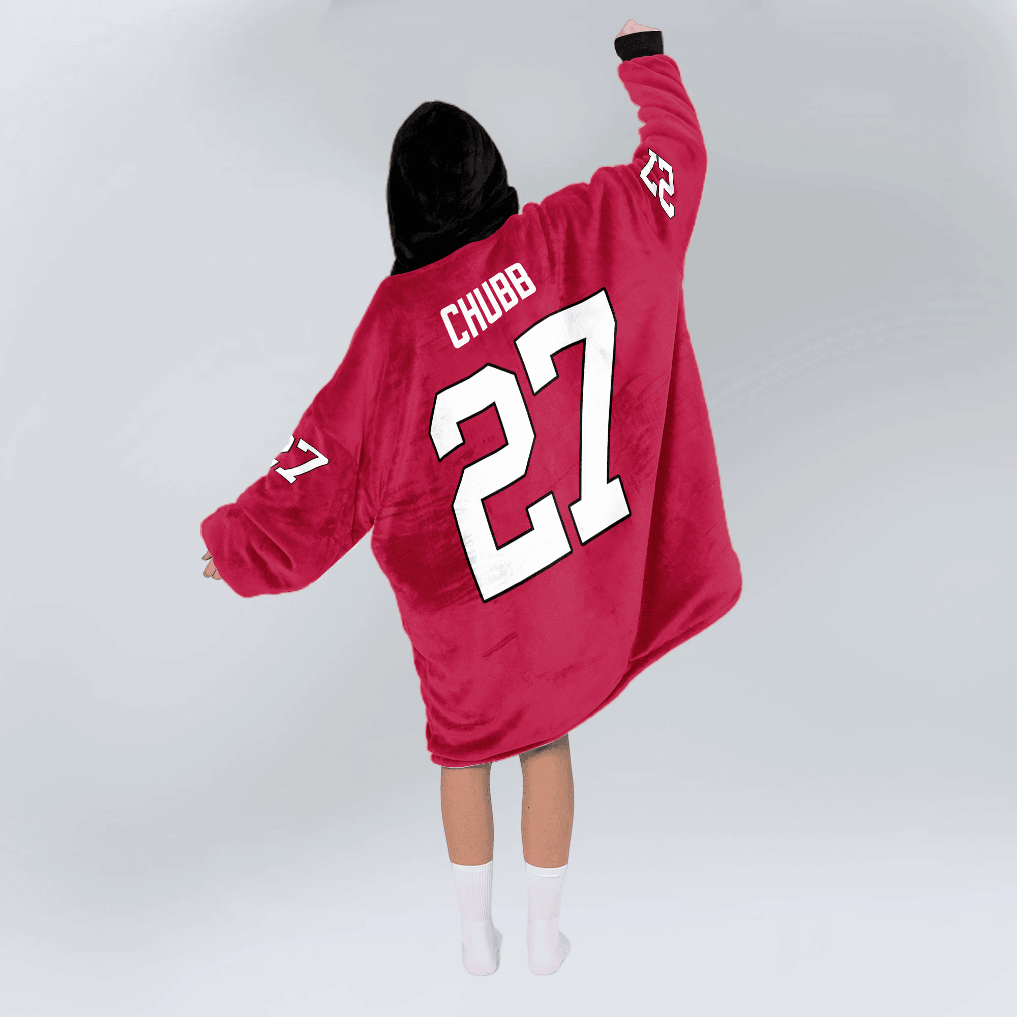 Adult N.C 27 Georgia Football Unisex Blanket Hoodie