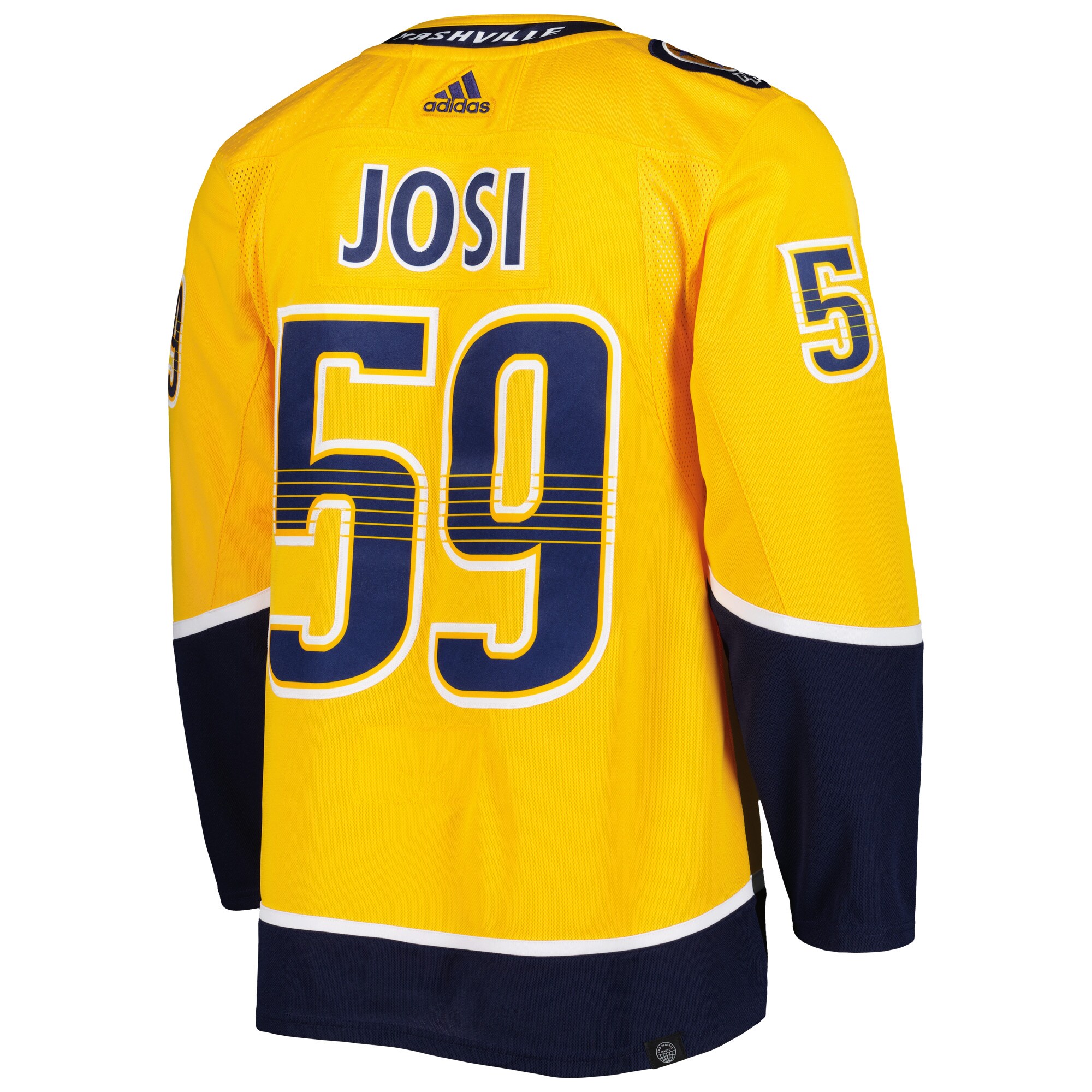 Roman Josi Nashville Predators  Captain Home Primegreen Authentic Pro Player Jersey - Gold