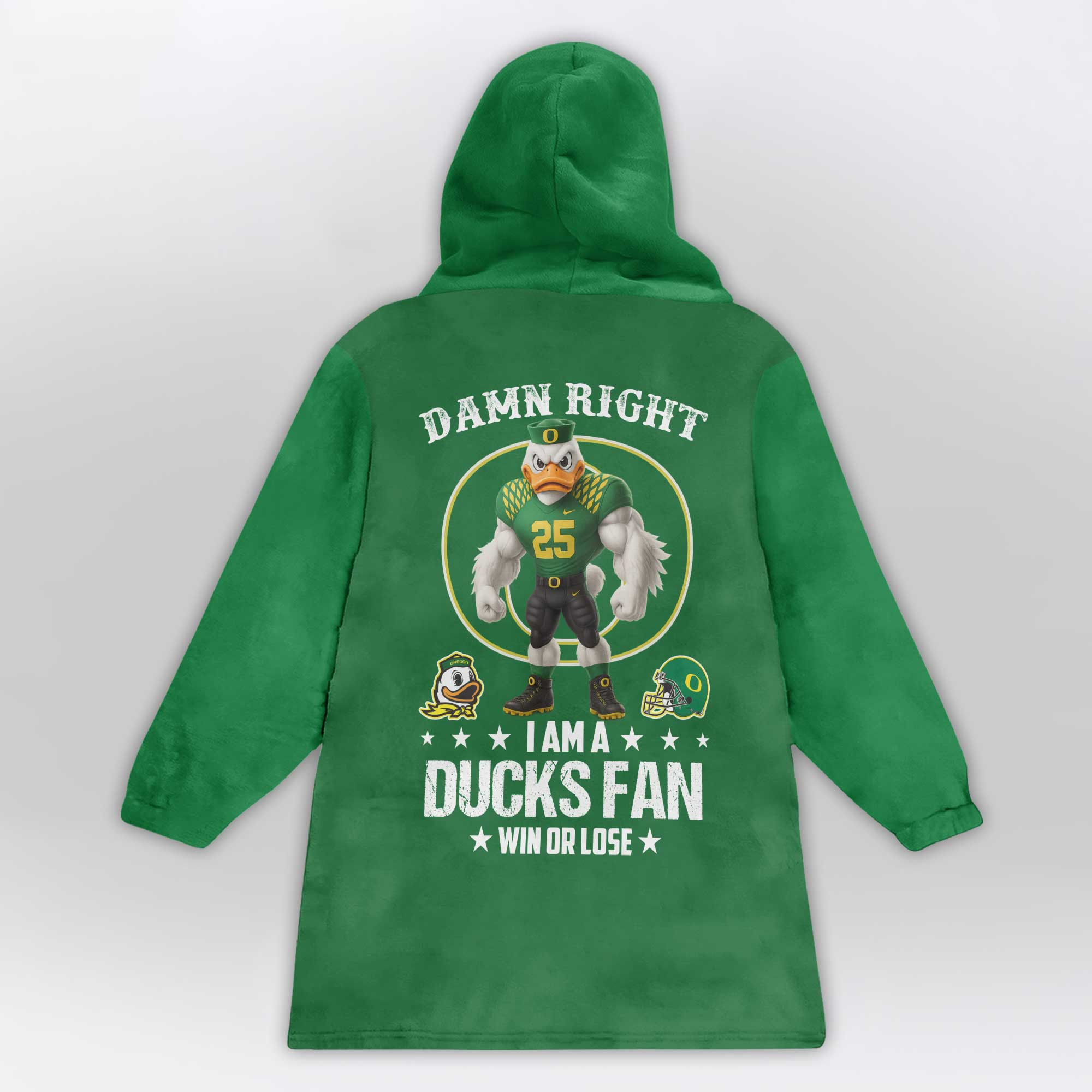 Kid Oregon Football Unisex Blanket Hoodie