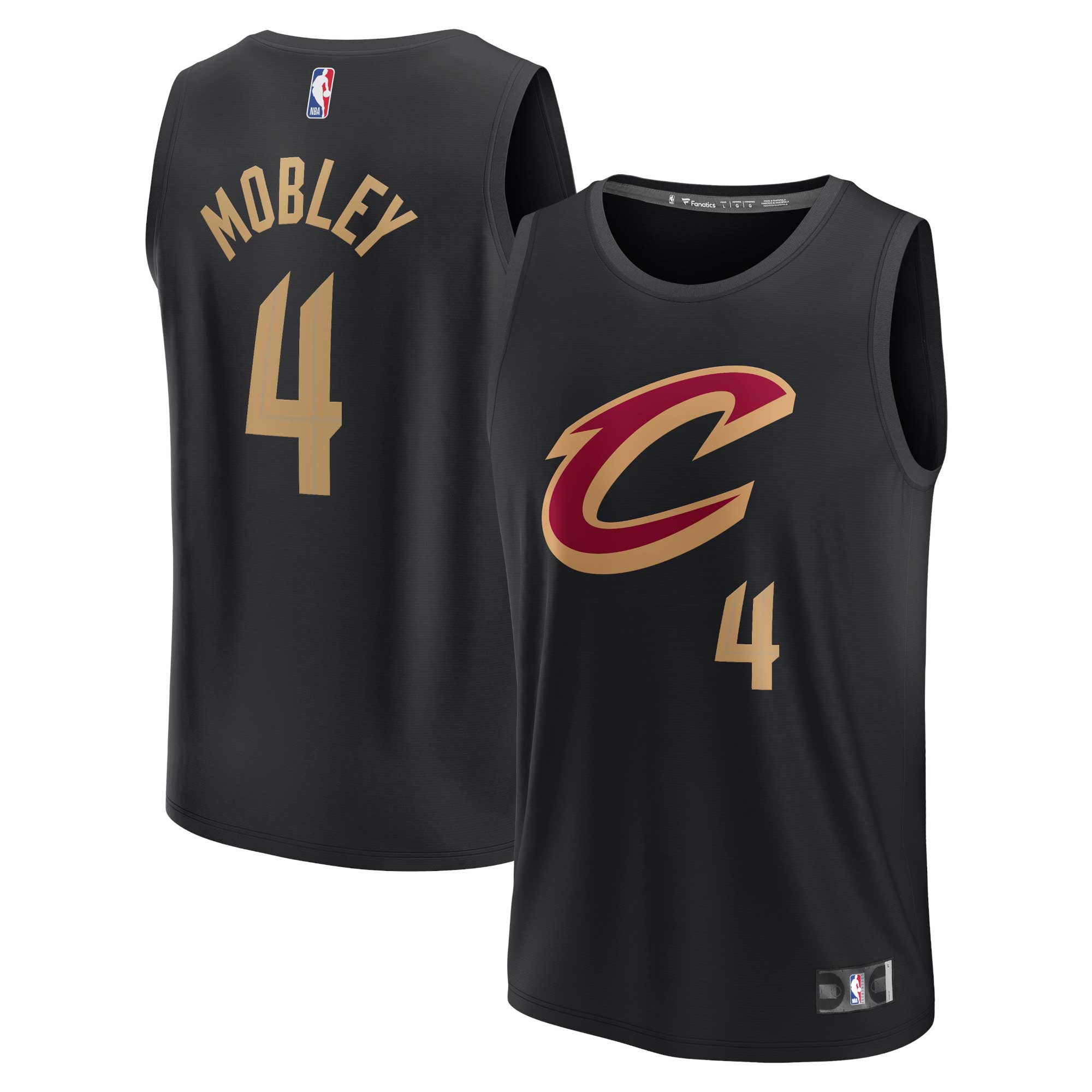 Evan Mobley Cleveland Cavaliers  Youth 2021/22 Fast Break Player Jersey Black - Statement Edition