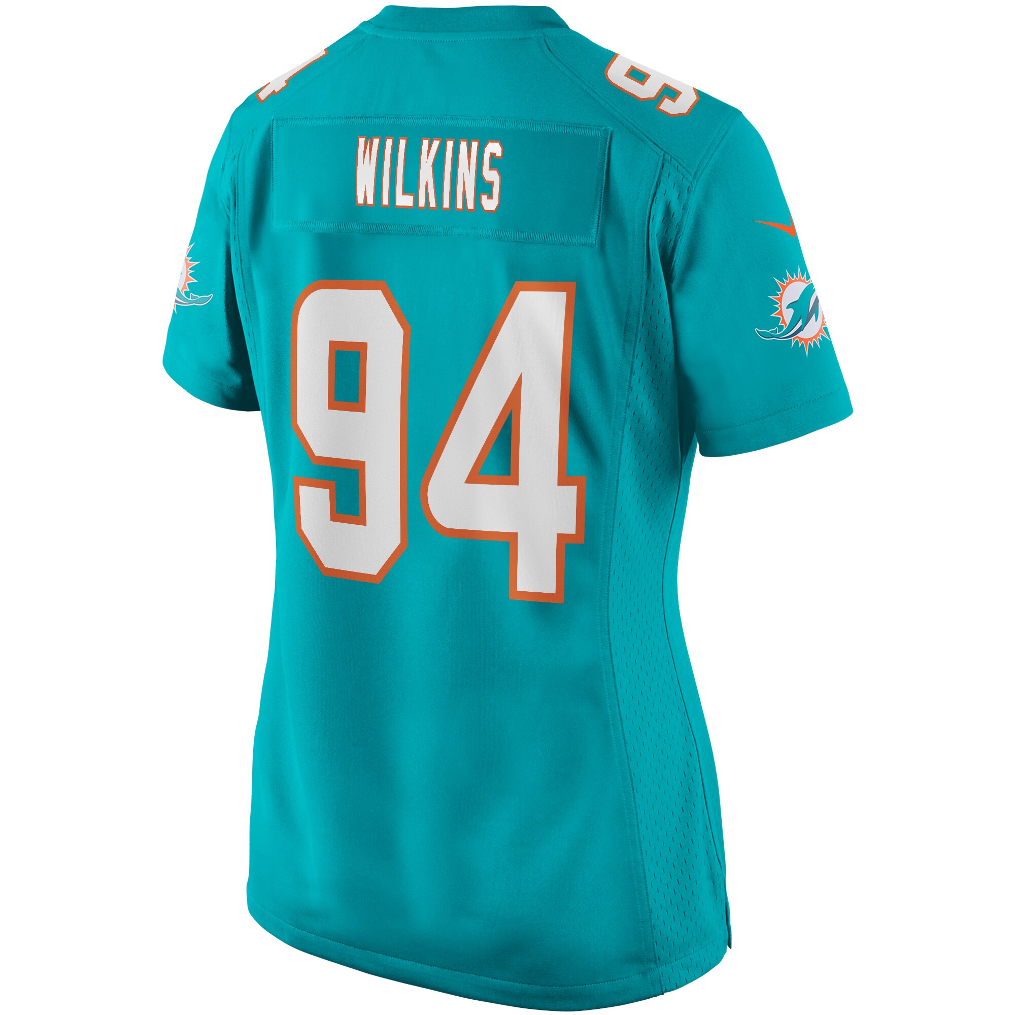 Christian Wilkins Miami Dolphins  Women's Game Jersey - Aqua
