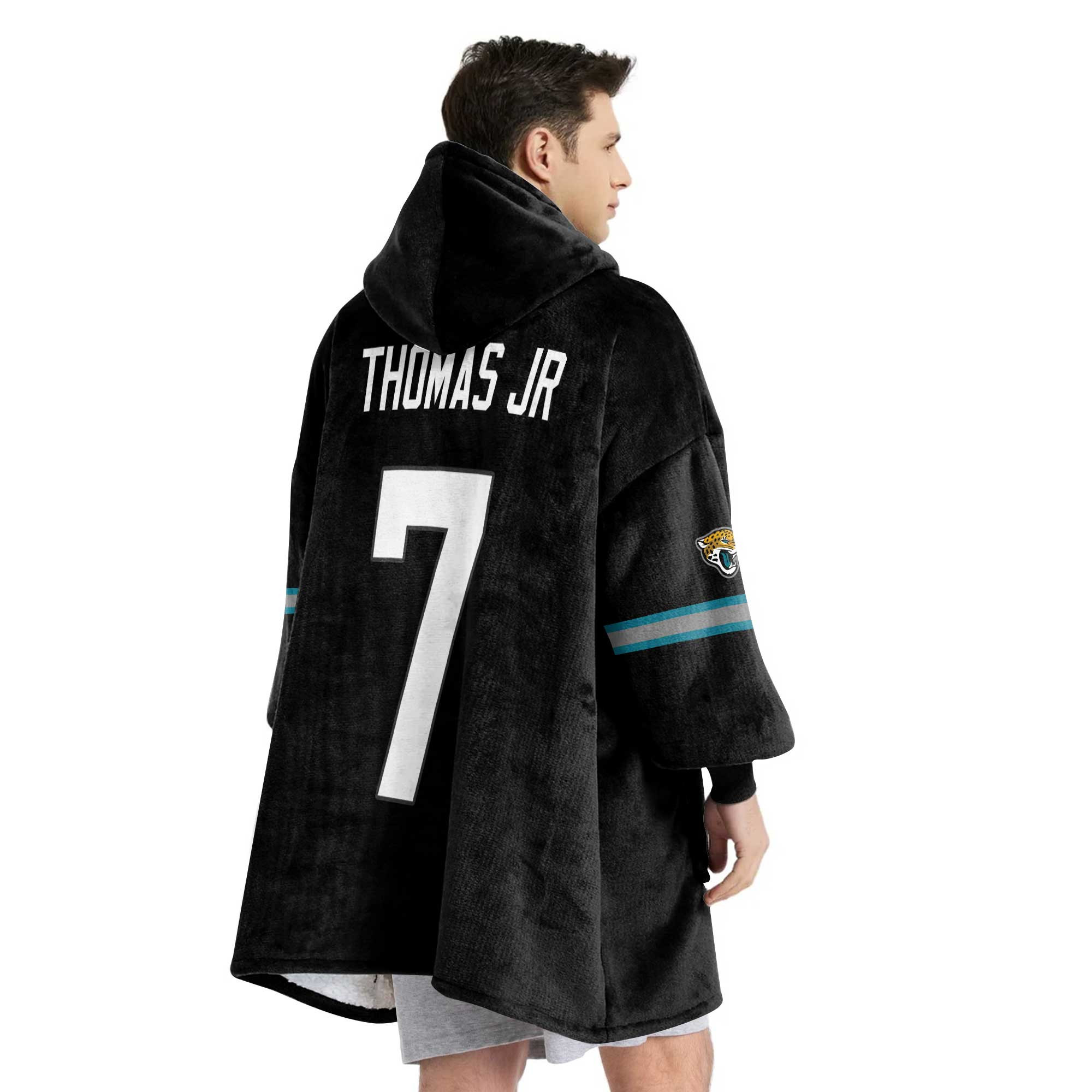 Adult 7 Jacksonville Football Unisex Blanket Hoodie