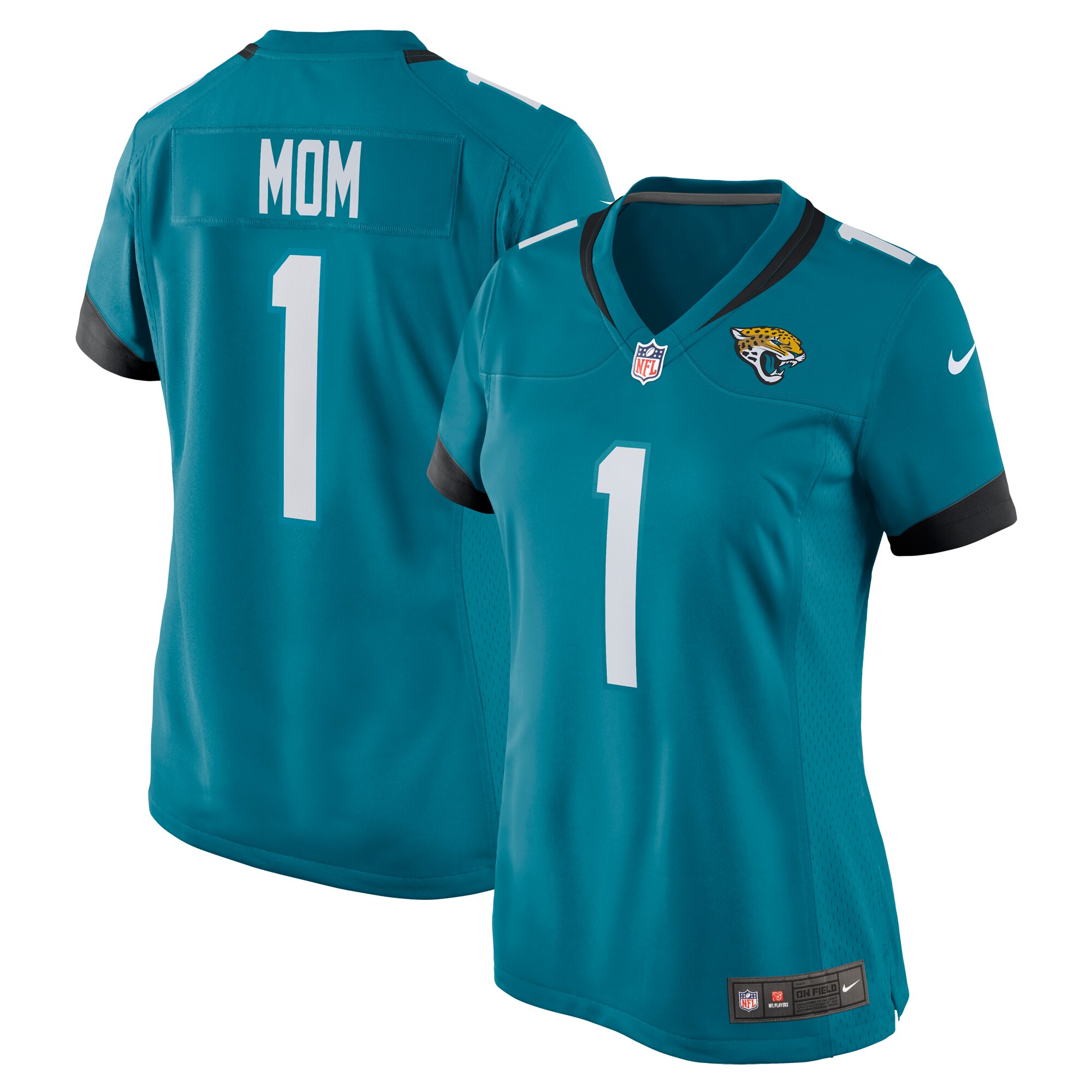 Number 1 Mom Jacksonville Jaguars Women's Game Jersey - Teal