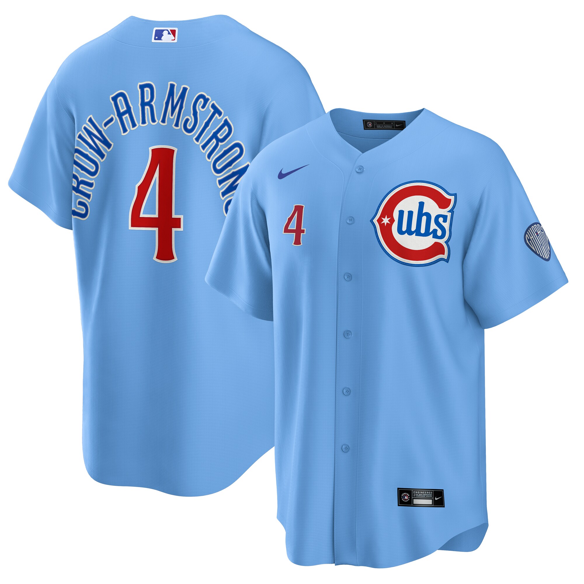 Men's Chicago Cubs Pete Crow-Armstrong Baby Blue 2nd Alternate Limited Player Jersey
