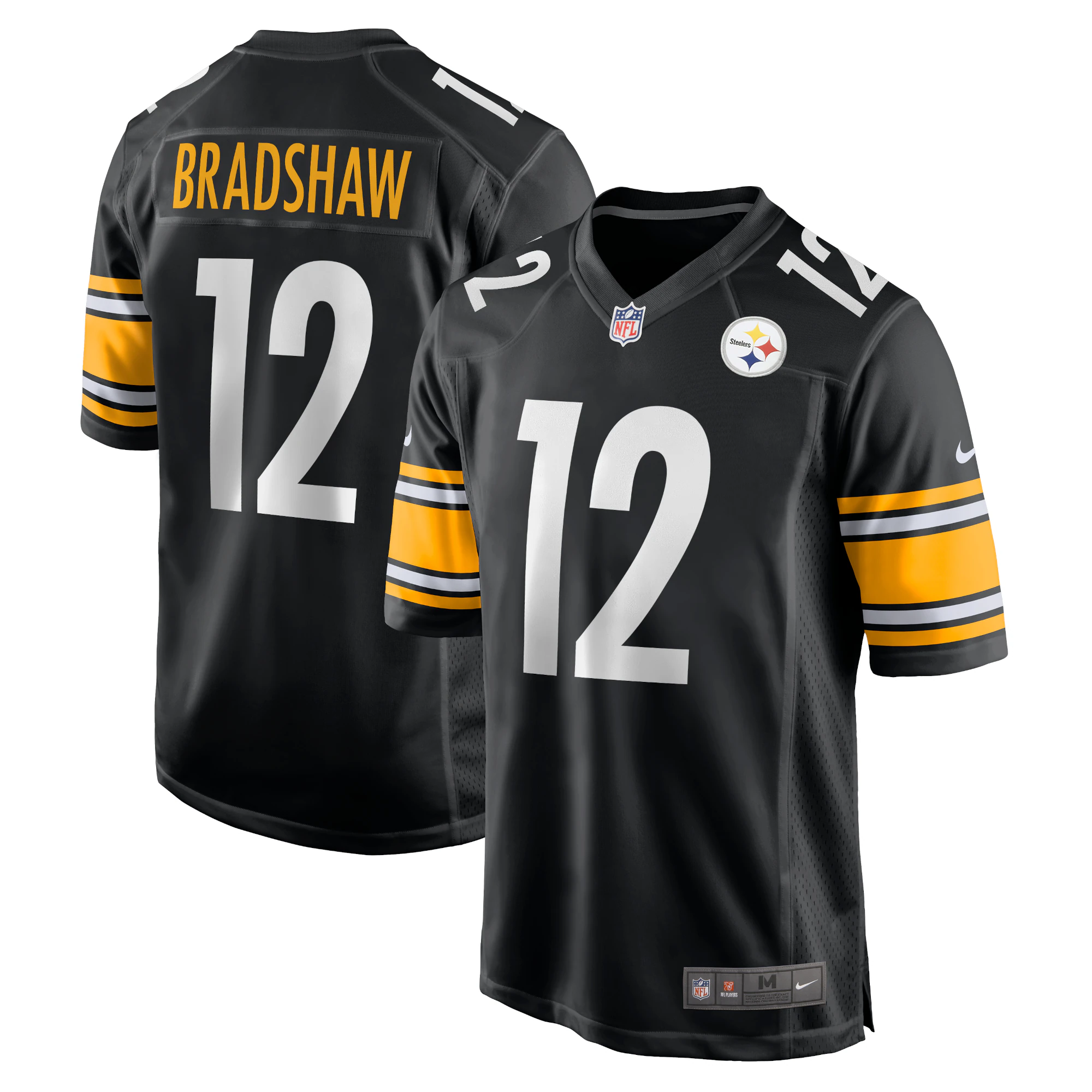 Terry Bradshaw Pittsburgh Steelers Retired Player Game Jersey - Black