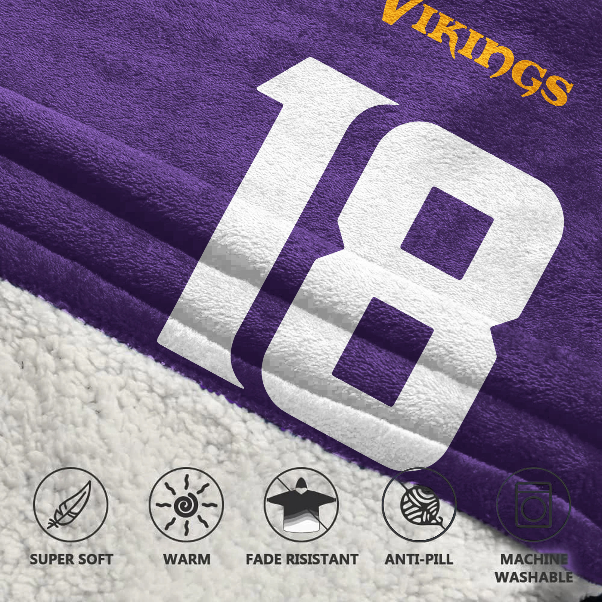 J.J 18 Minnesota Football Unisex Blanket Hoodie