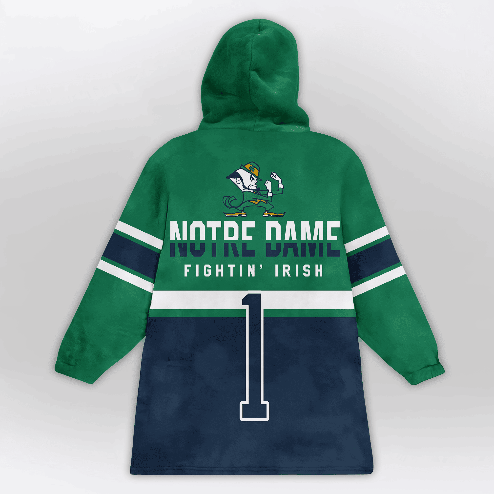Kid 1 Notre Dame Football Unisex Blanket Hoodie