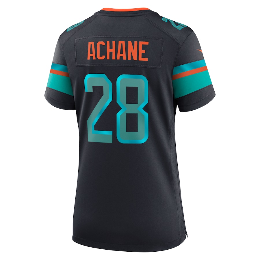 De’Von Achane #28 Miami Dolphins Women's 2025 Rivalries Collection Game Jersey - Pitch Blue