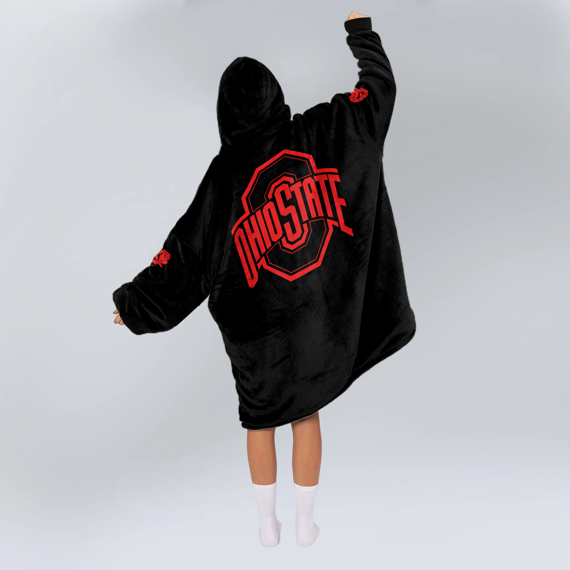 Adult Ohio State Football Unisex Blanket Hoodie