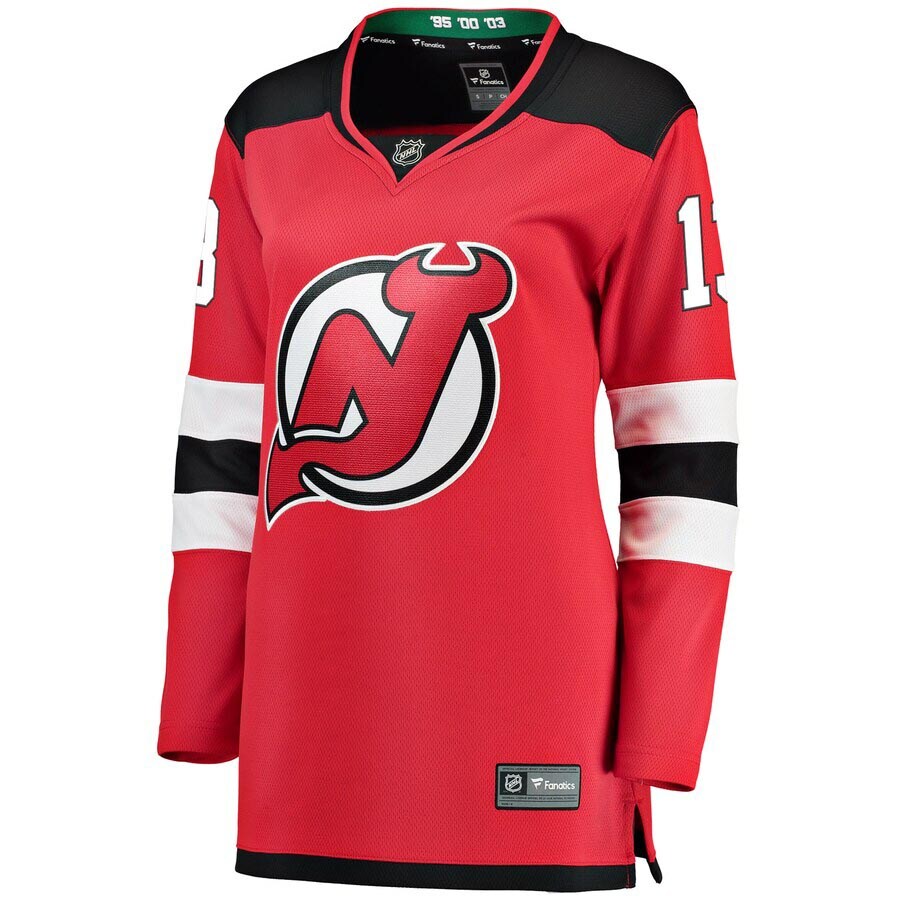 Nico Hischier New Jersey Devils Women's Breakaway Home Player Jersey - Red