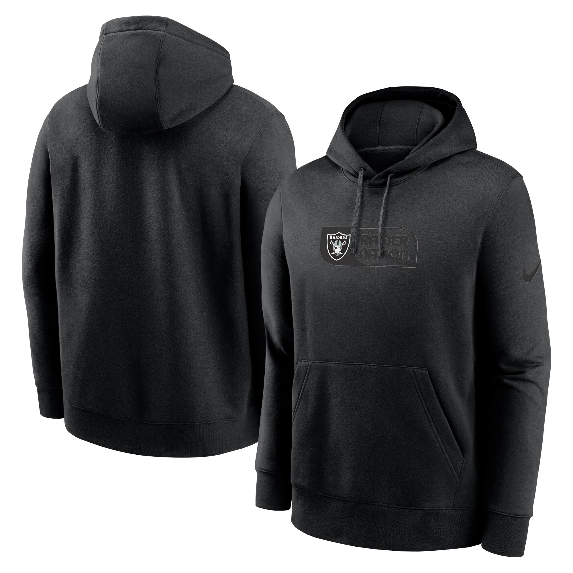 Las Vegas Raiders Edge French Terry Club Pullover Hoodie - Black