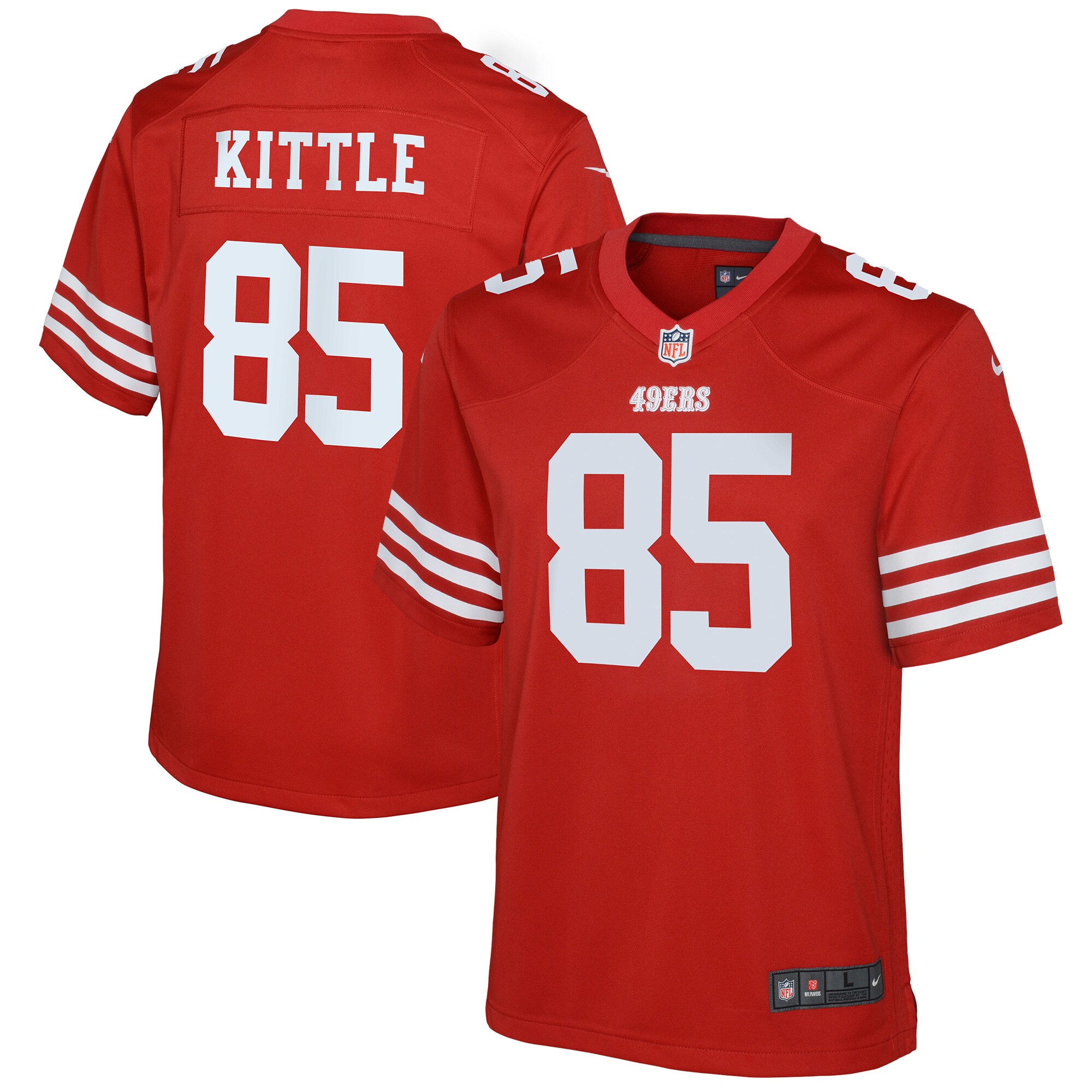 George Kittle San Francisco 49ers  Youth Game Jersey - Scarlet