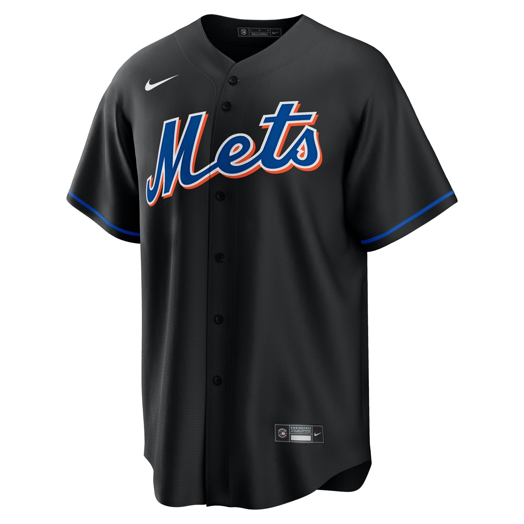 Men's New York Mets Jacob deGrom  Black 2022 Alternate Replica Player Jersey