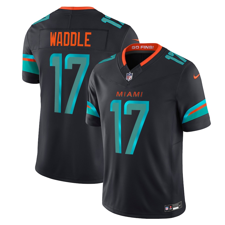 Jaylen Waddle #17 Miami Dolphins 2025 Rivalries Collection Limited Jersey - Pitch Blue
