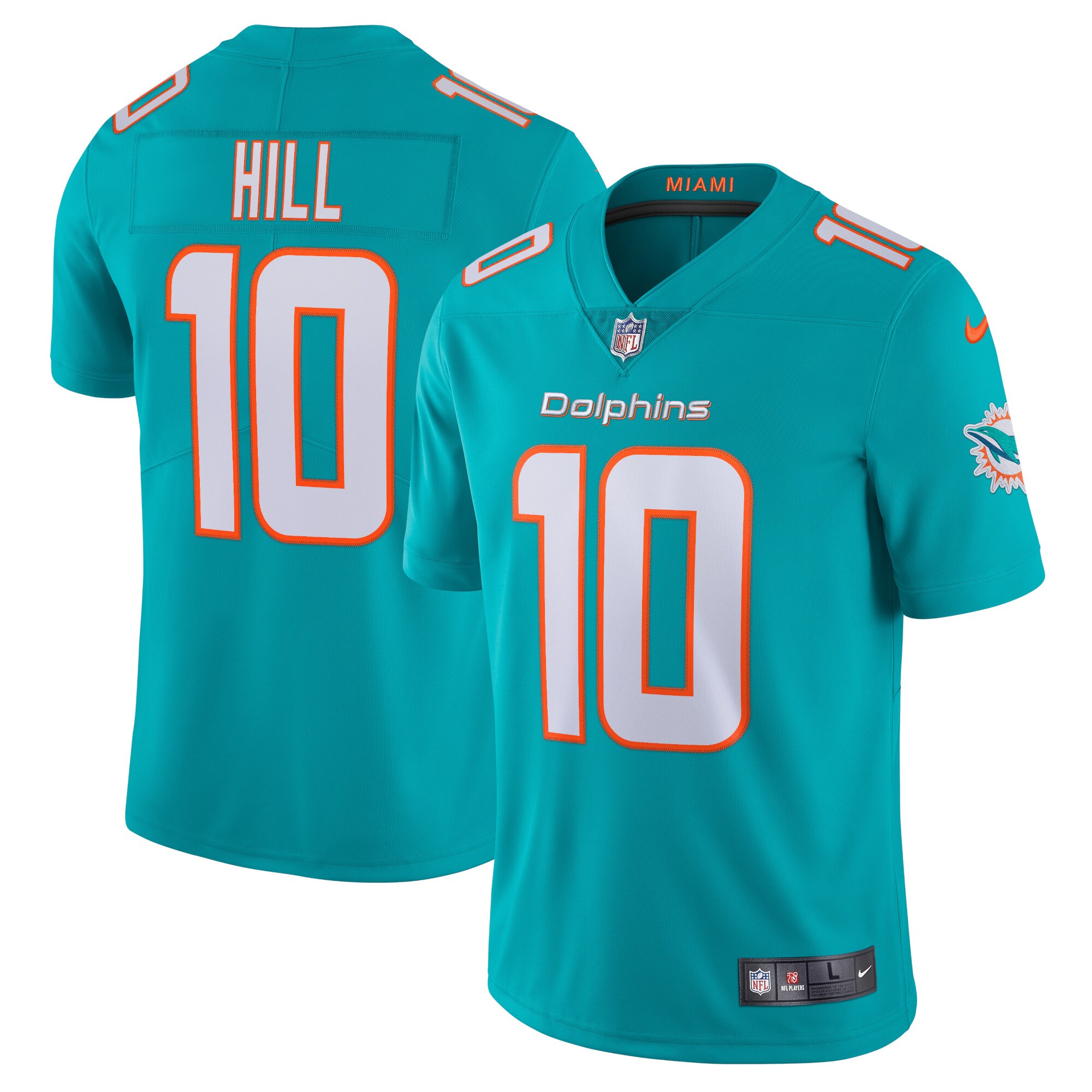 Tyreek Hill Miami Dolphins  Team Vapor Limited Jersey - Aqua