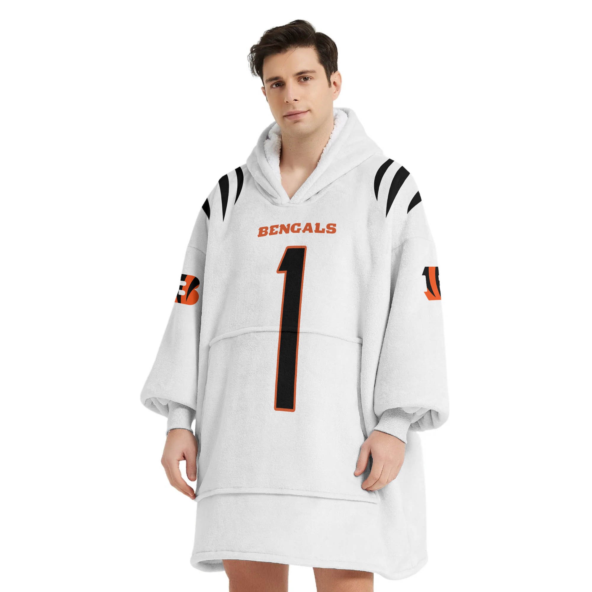 Adult 1 Cincinnati Football Unisex Blanket Hoodie
