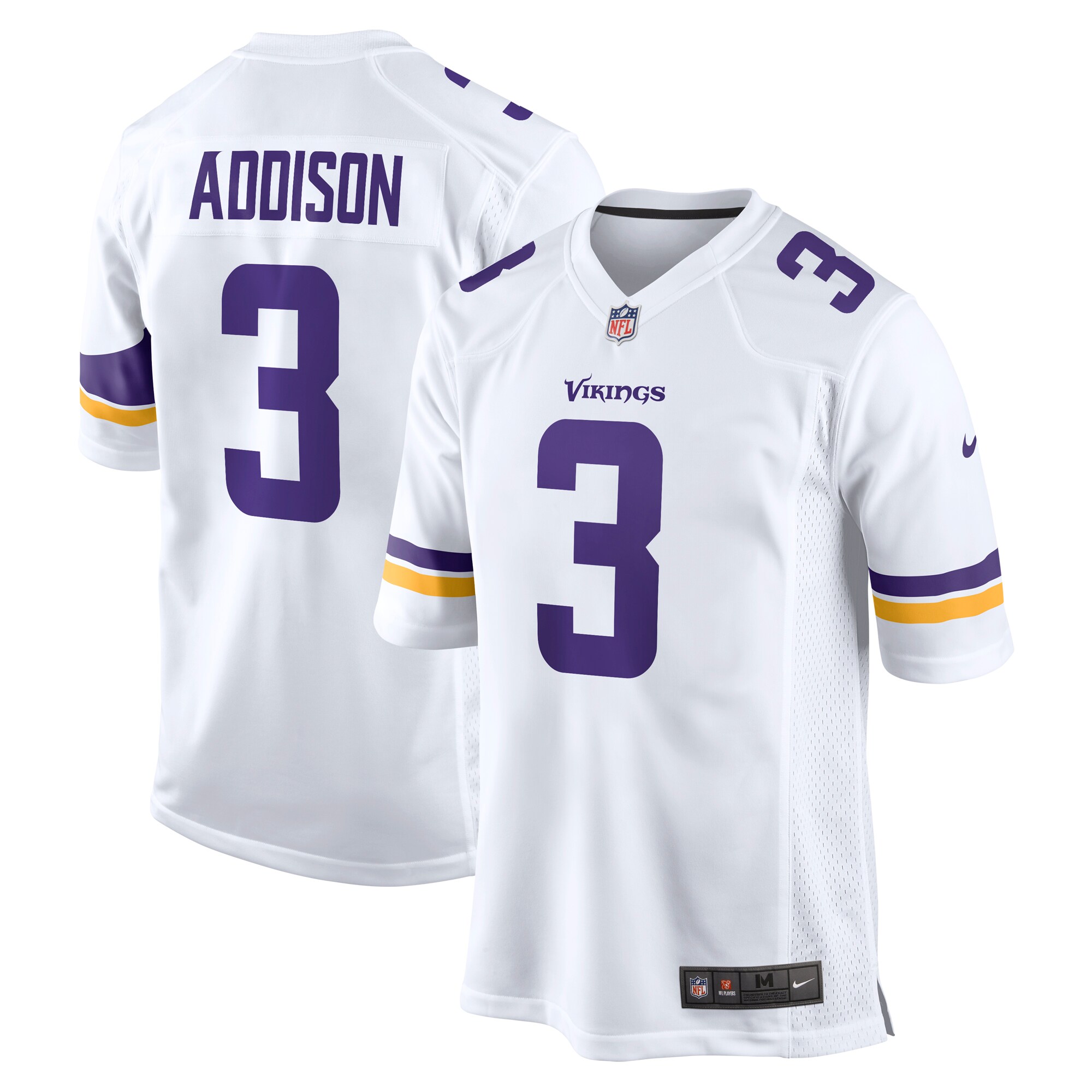 Addison Minnesota Vikings  Away Game Jersey - White