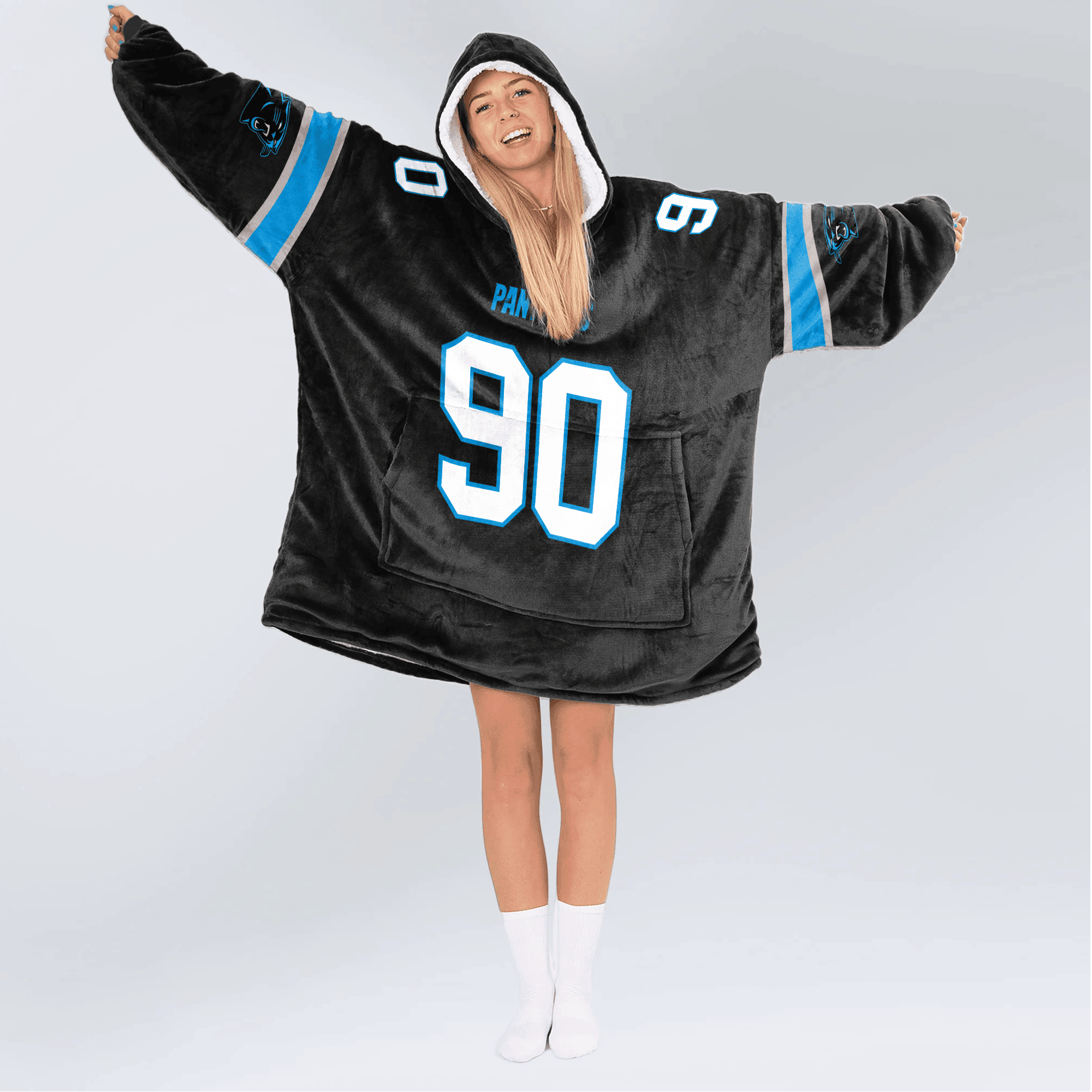 Adult 90 Carolina Football Unisex Blanket Hoodie