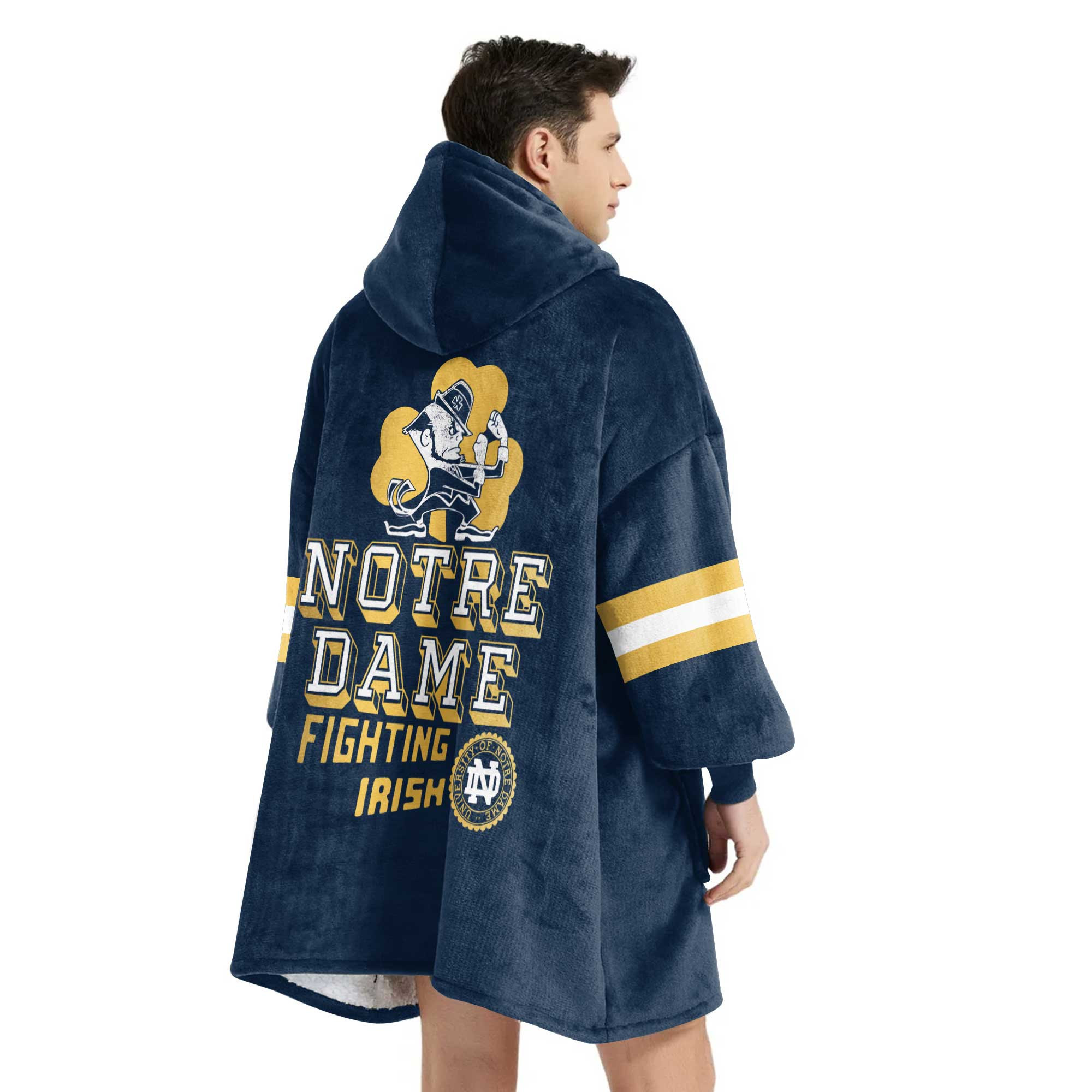 Adult Notre Dame Football Unisex Blanket Hoodie