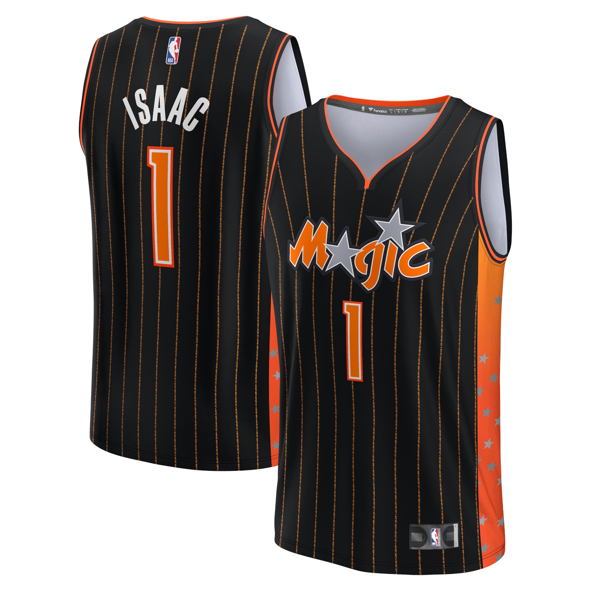 Jonathan Isaac Orlando Magic  2021/22 Fast Break Replica Jersey - City Edition - Anthracite