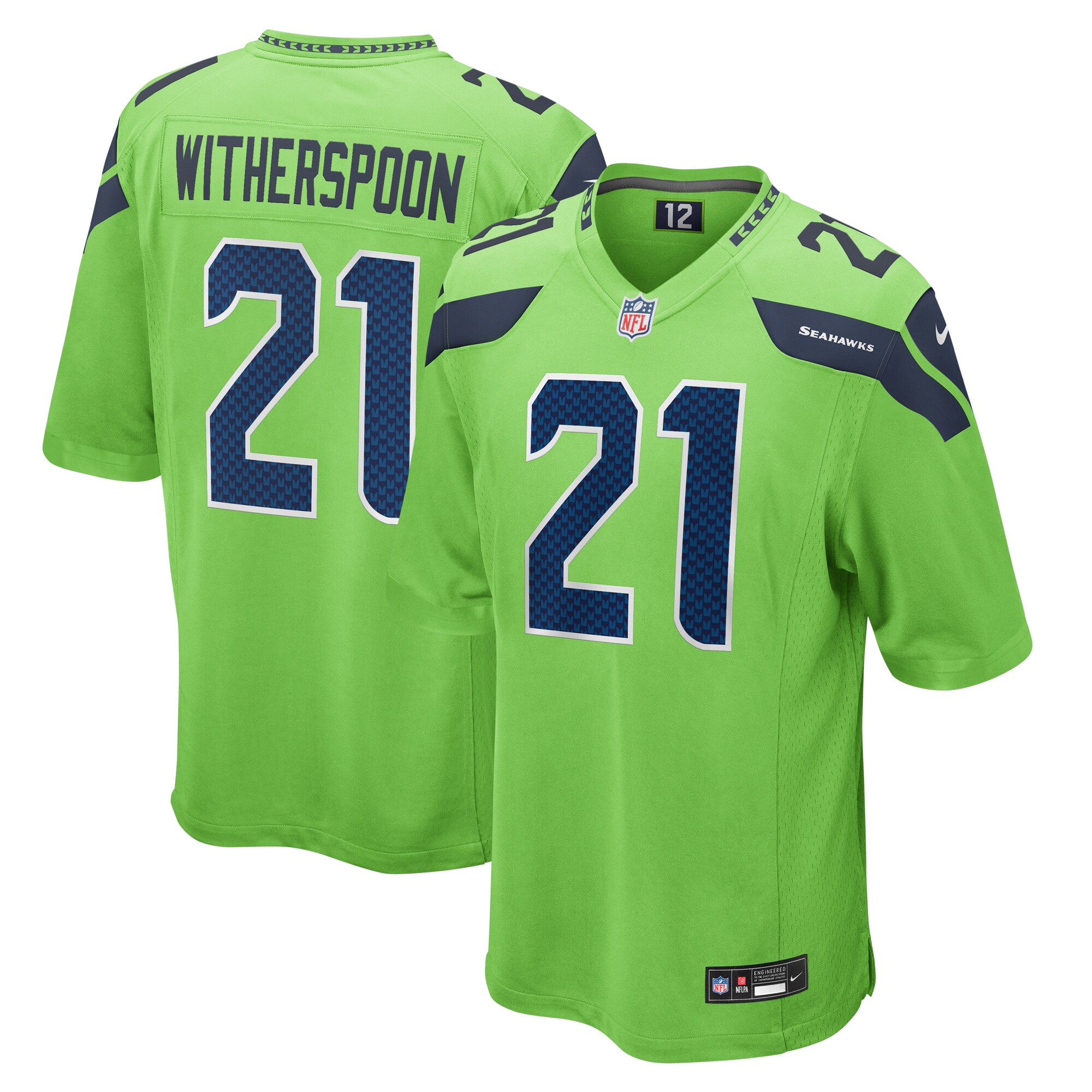 Devon Witherspoon Seattle Seahawks  Game Jersey - Neon Green