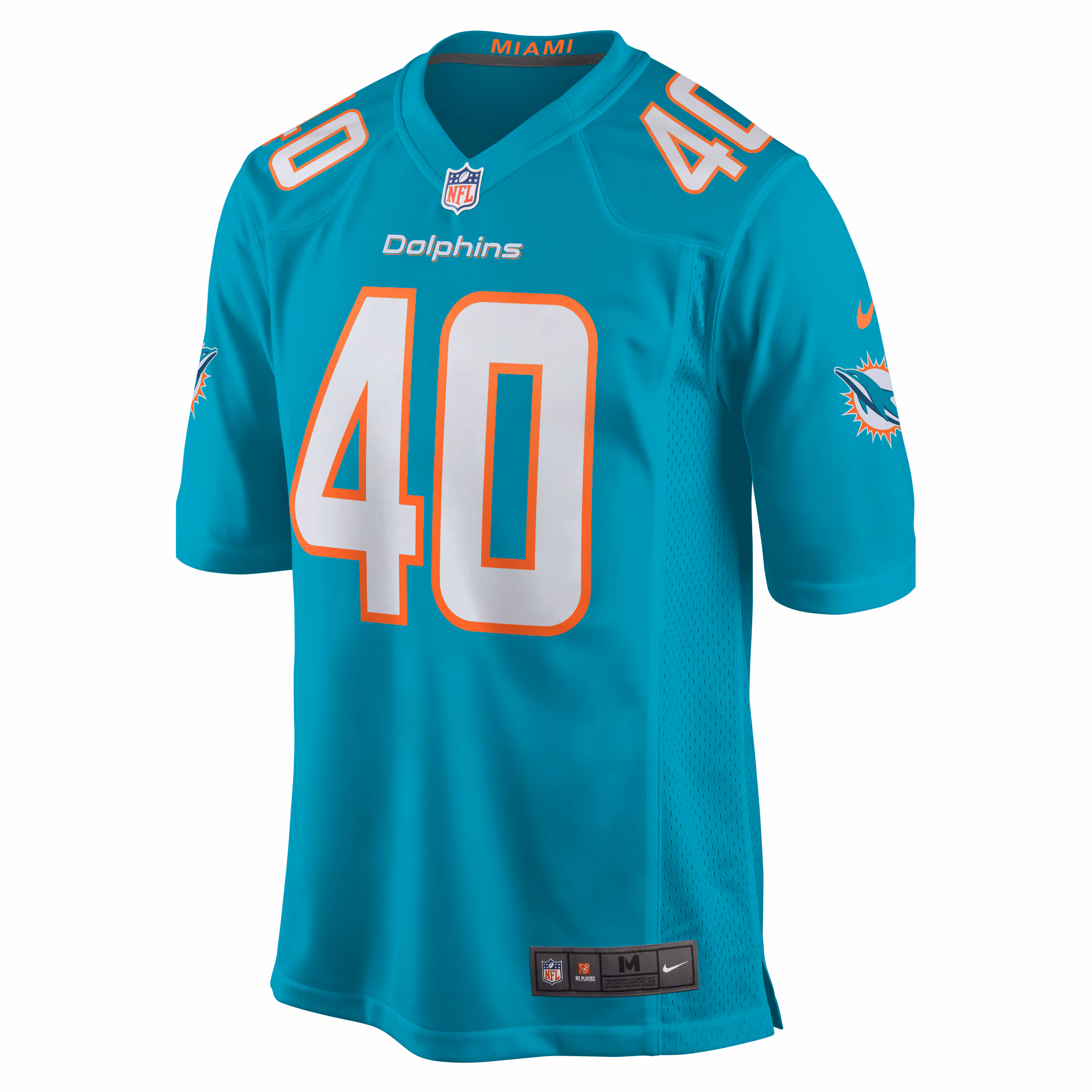 Nik Needham Miami Dolphins Game Jersey - Aqua