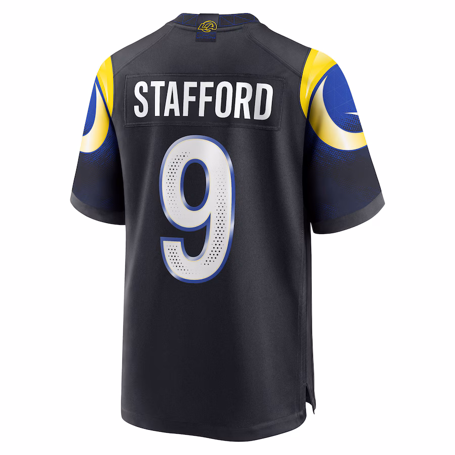 Matthew Stafford #9 Los Angeles Rams 2025 Rivalries Collection Game Jersey - Midnight Blue