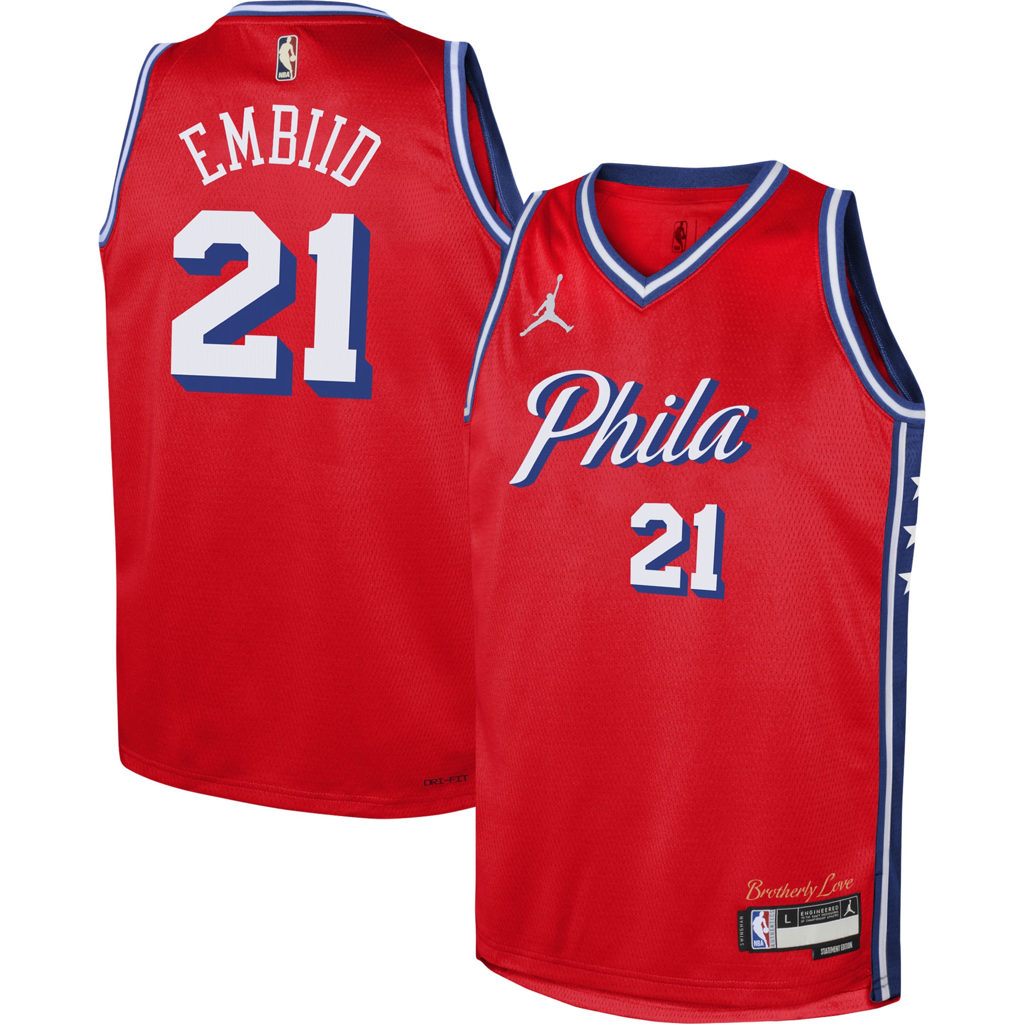 Joel Embiid Philadelphia 76ers  Youth Swingman Jersey - Statement Edition - Red