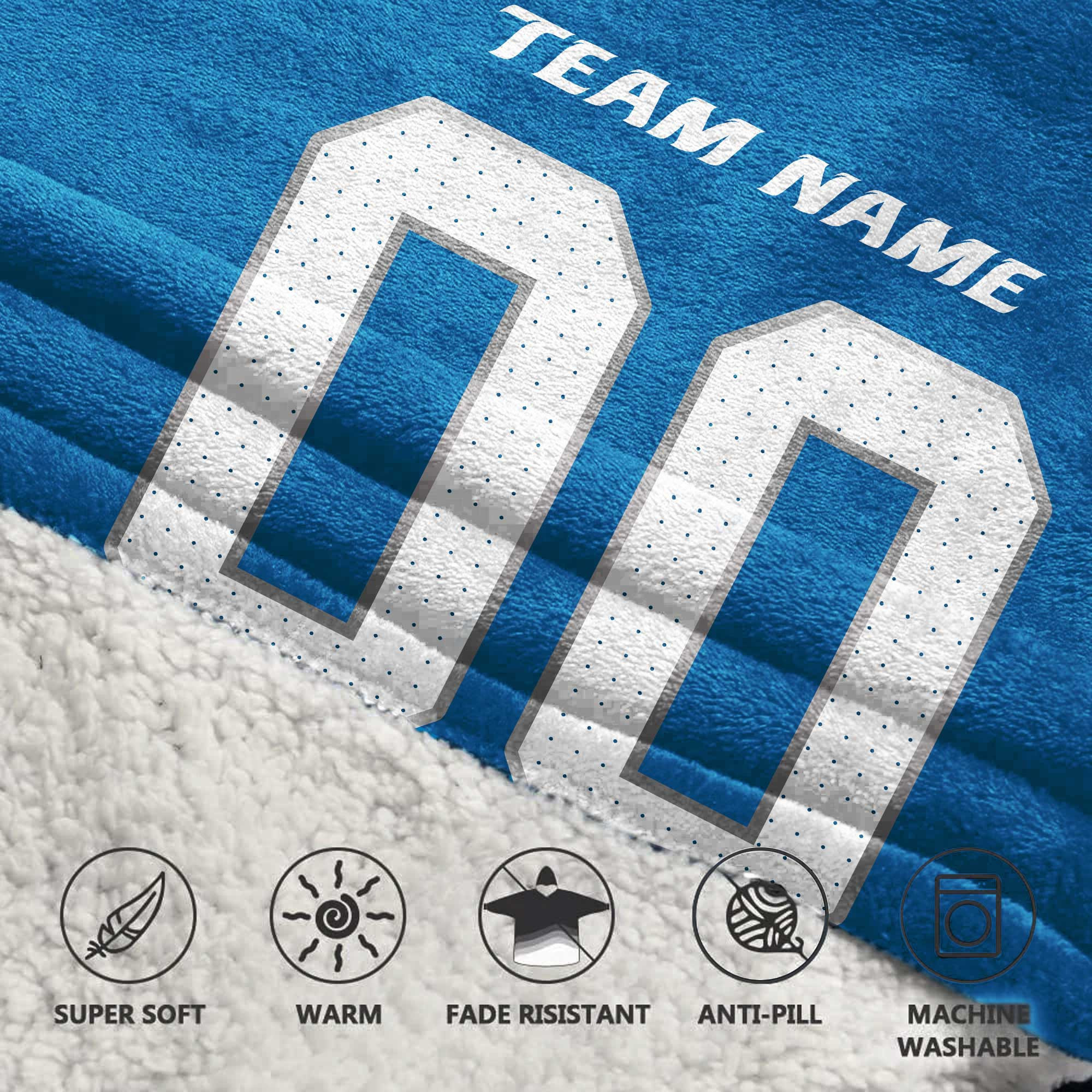 Adult Custom Blanket Hoodie Detroit Inspired Color