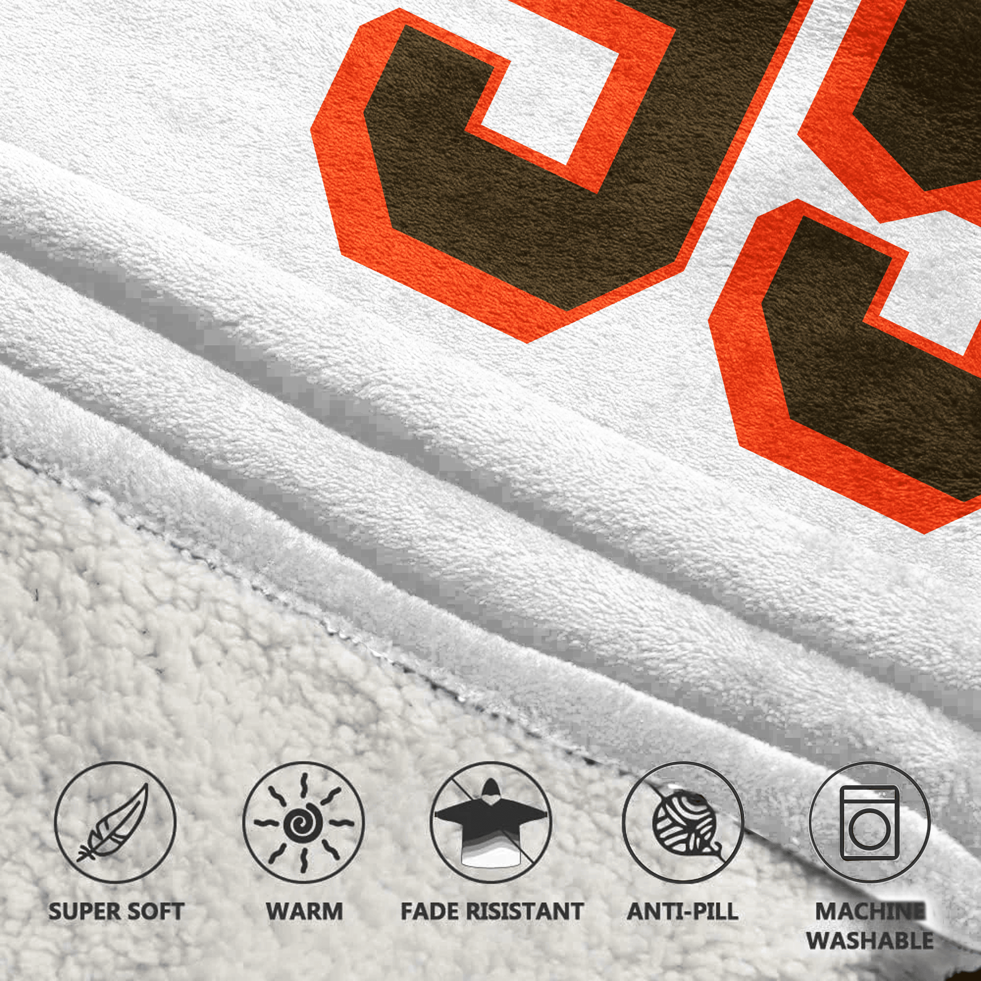 Adult M.G 95 Captain Cleveland Football Unisex Blanket Hoodie
