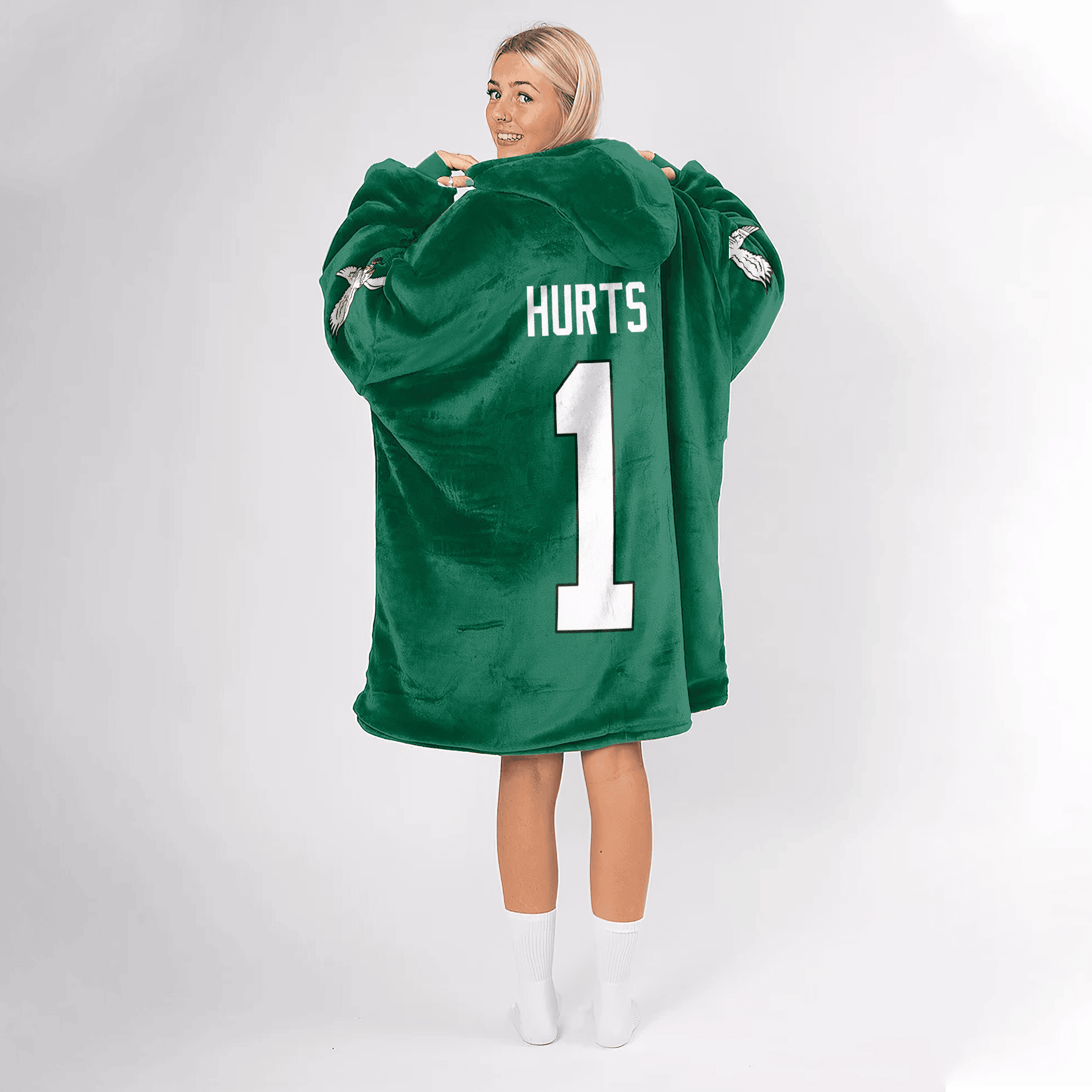 Adult Captain 1 Philadelphia Football Unisex Blanket Hoodie