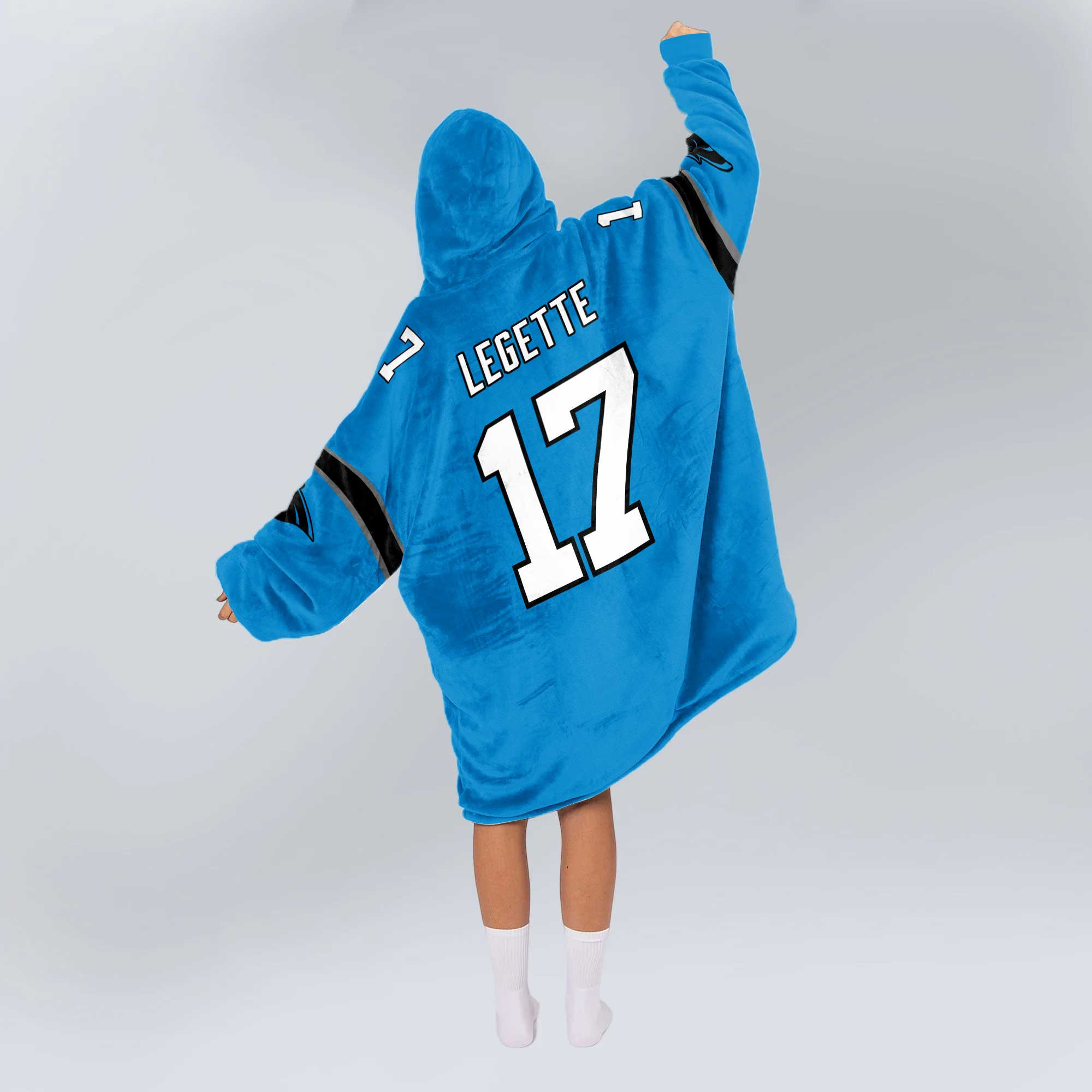 Adult 17 Carolina Football Unisex Blanket Hoodie