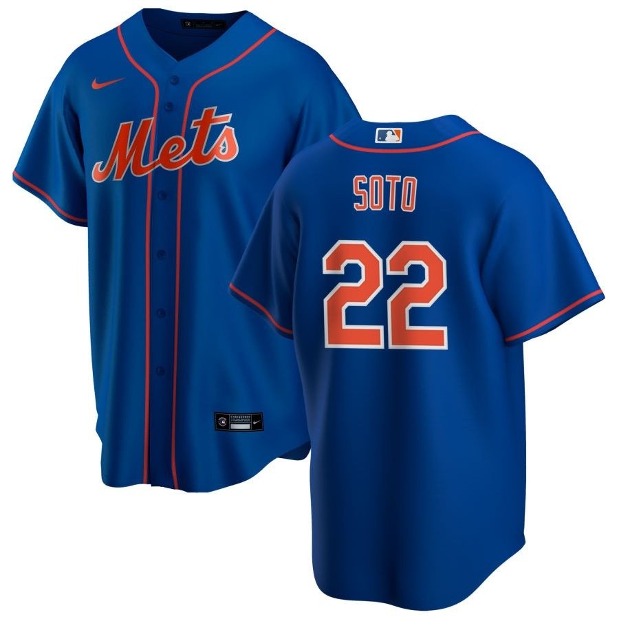 Men's #22 New York Mets Juan Soto  Blue Home Limited Player Jersey