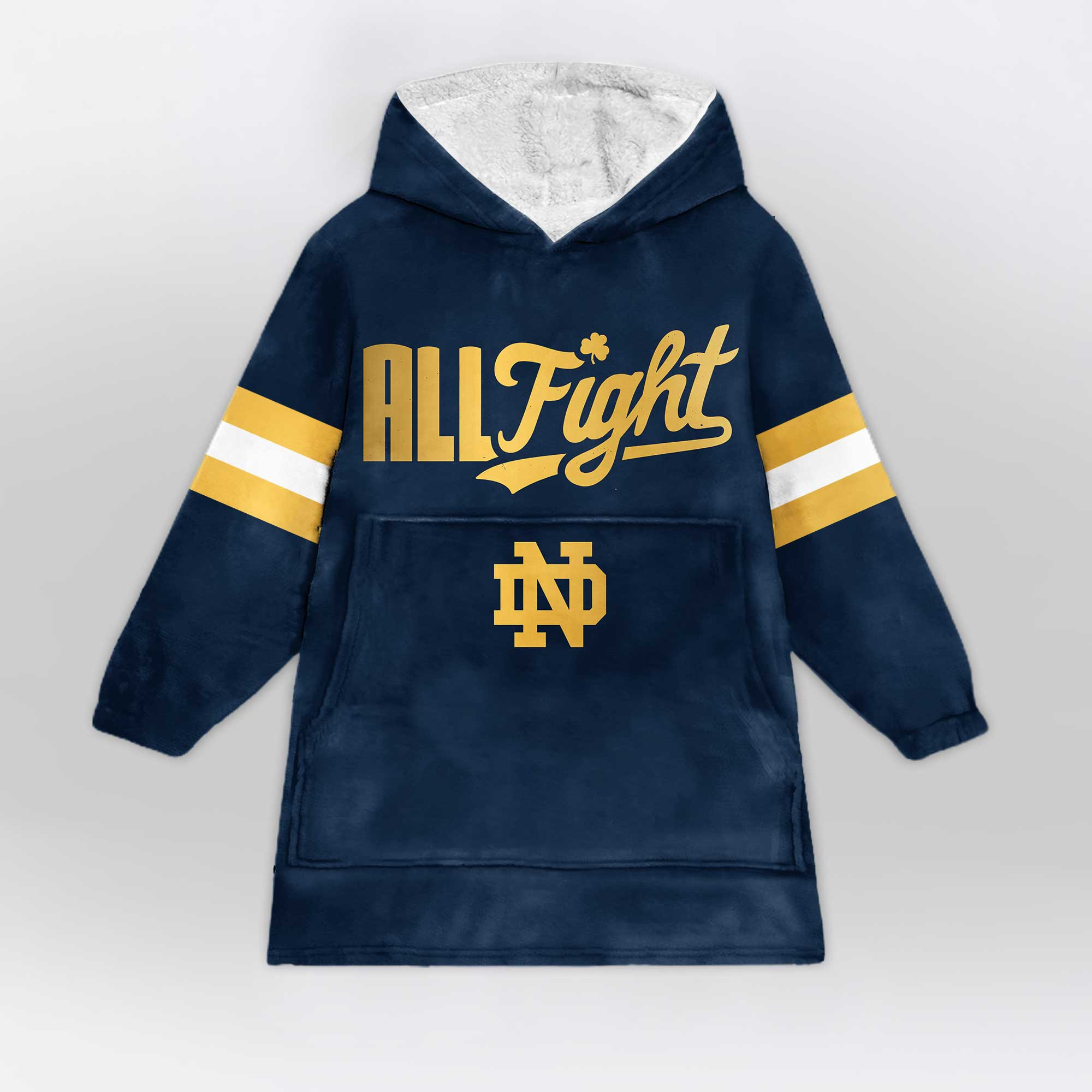 Adult Notre Dame Football Unisex Blanket Hoodie