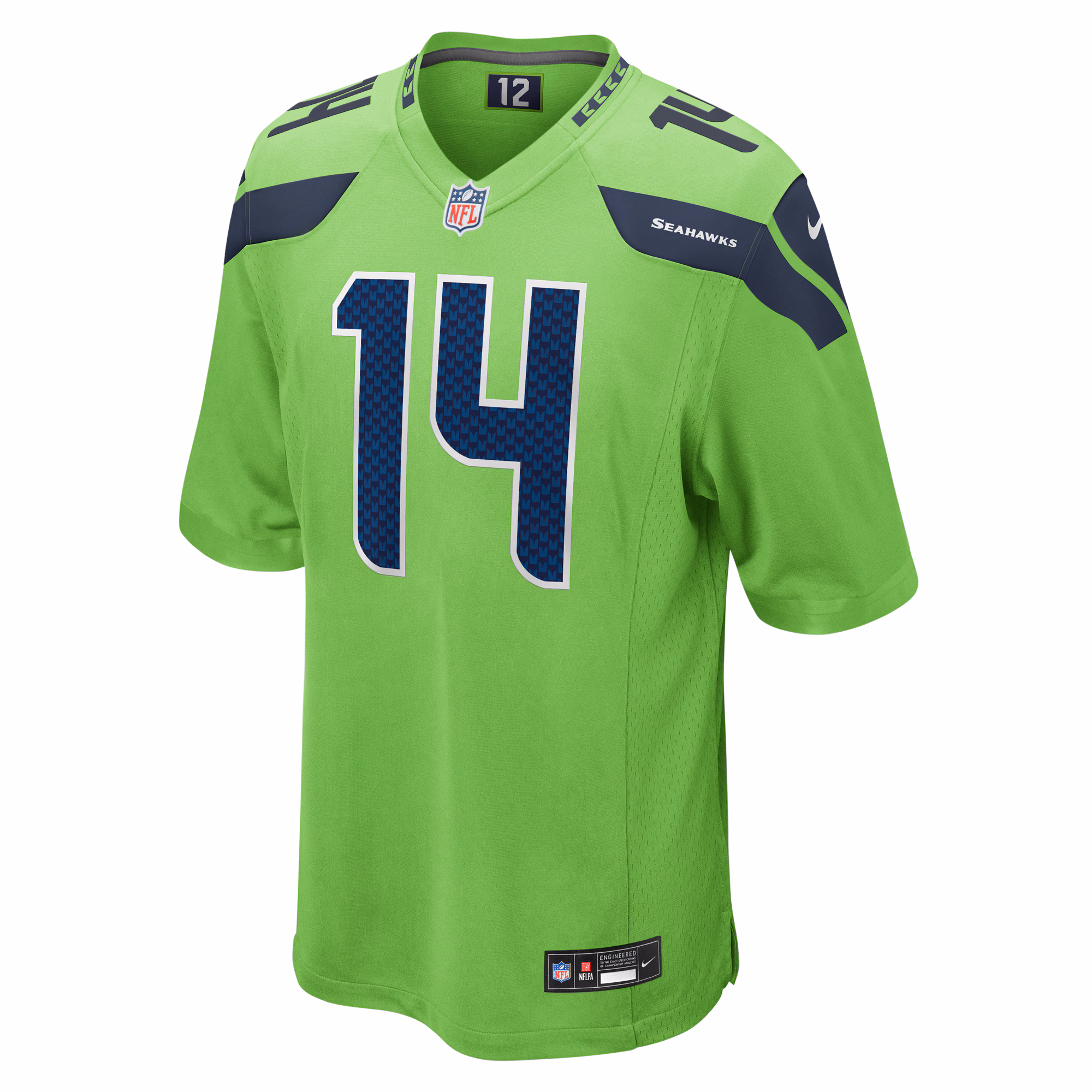 DK Metcalf Seattle Seahawks  Game Jersey - Neon Green