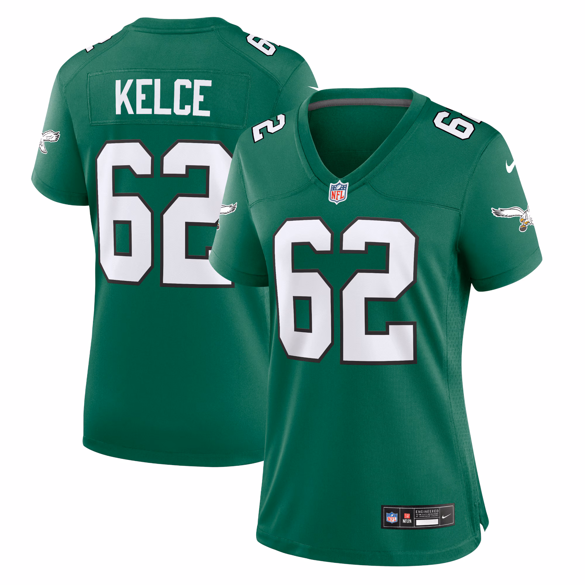 Jason Kelce Philadelphia Eagles Women's Team Game Jersey - Midnight Green