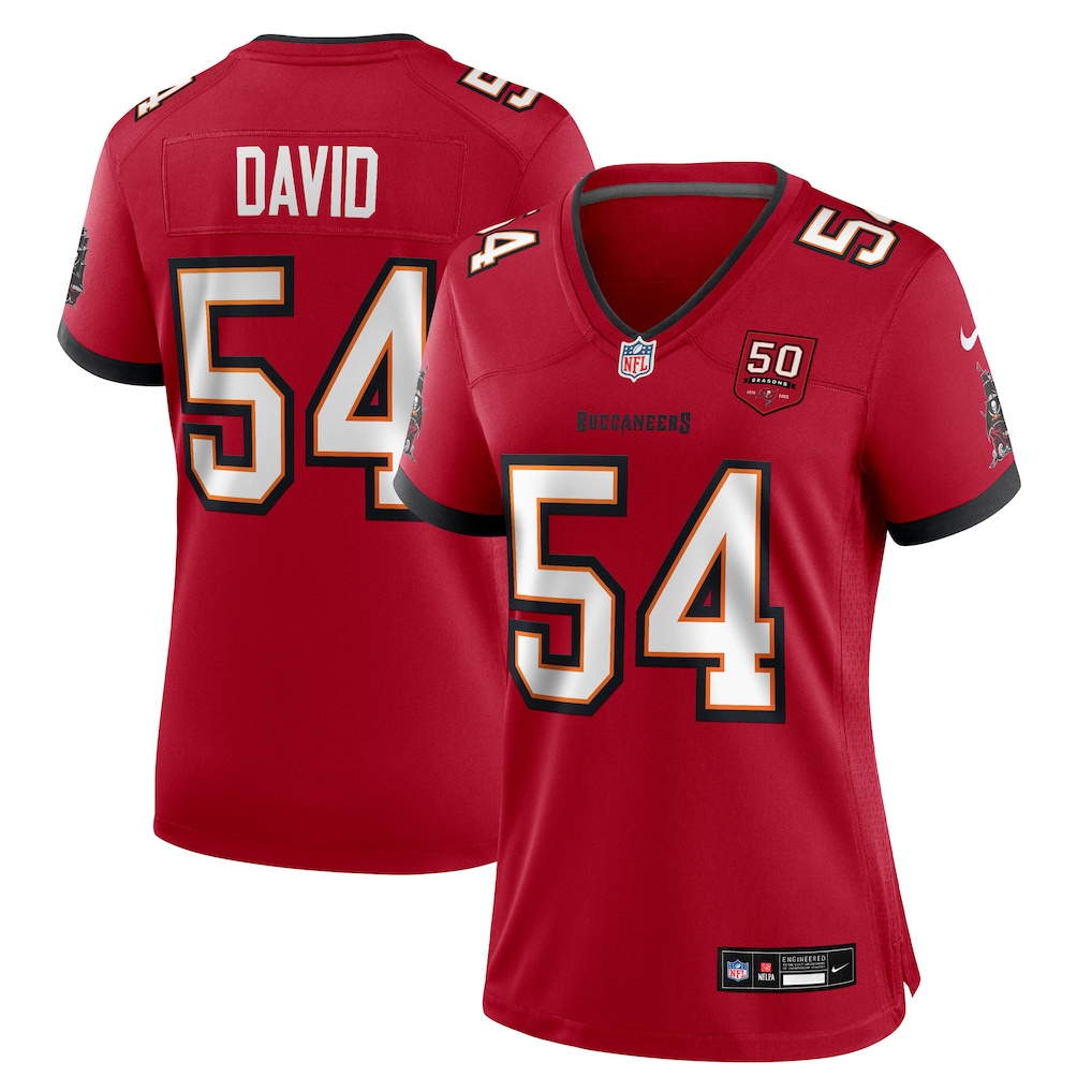 Lavonte David #54 Tampa Bay Buccaneers Women's 50th Anniversary Team Game Jersey - Red