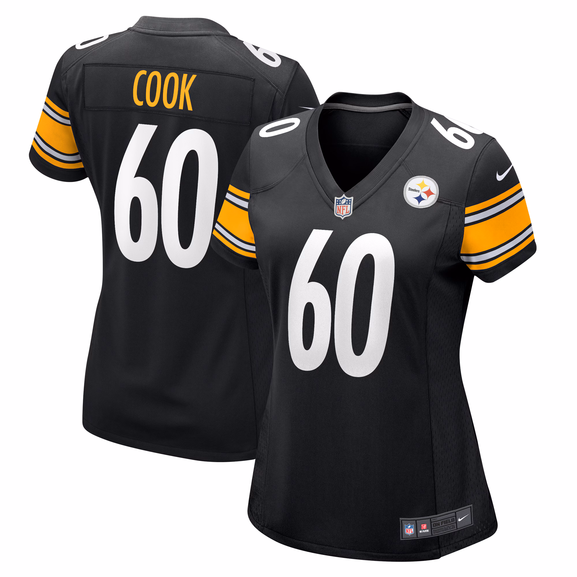 Dylan Cook Pittsburgh Steelers Women's  Game Jersey -  Black