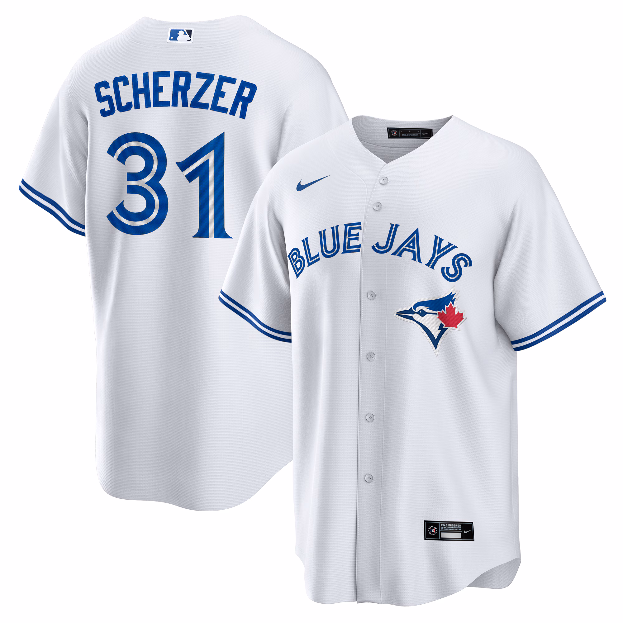 Max Scherzer #33 Toronto Blue Jays Home Replica Jersey - White