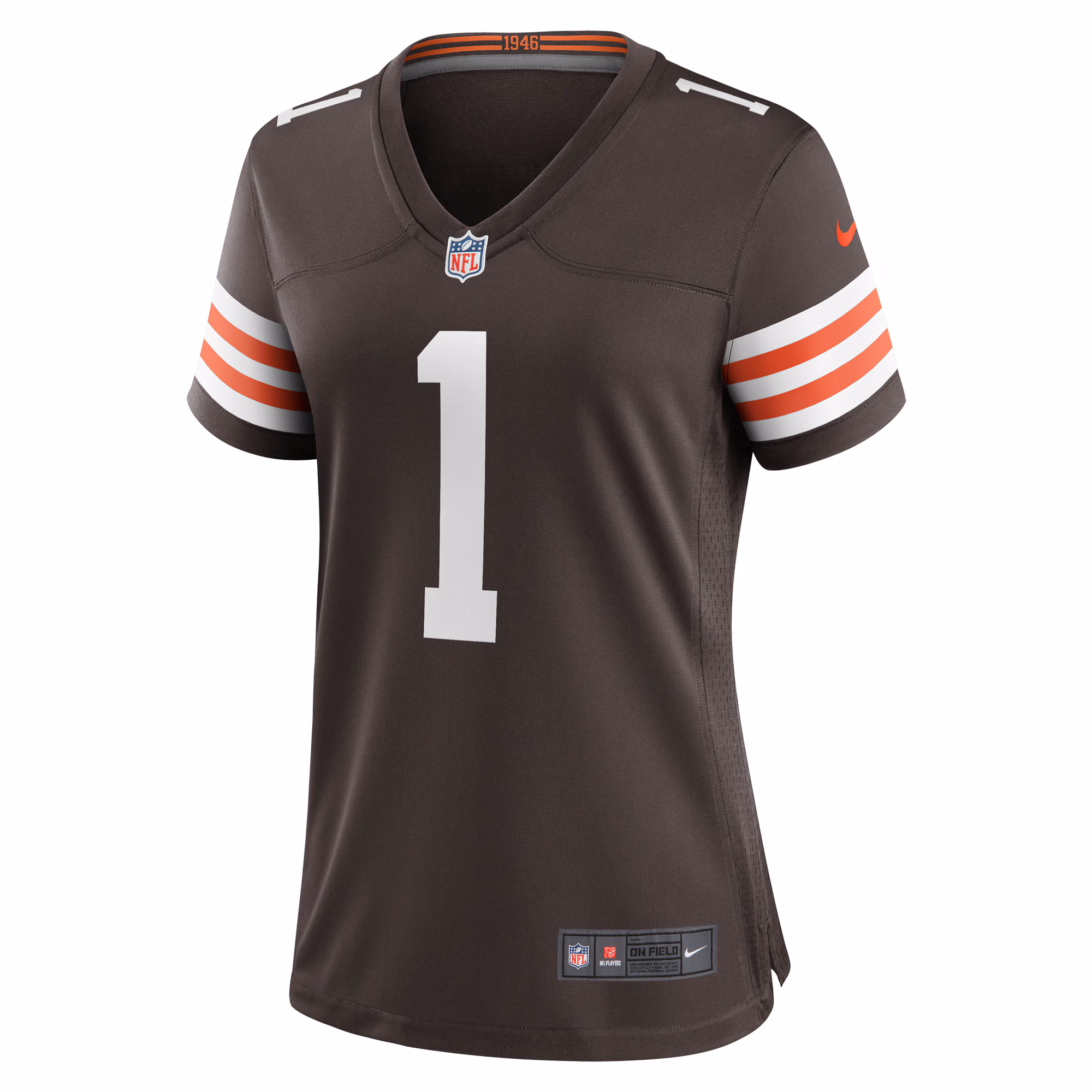 Number 1 Mom Cleveland Browns Women's Game Jersey - Brown
