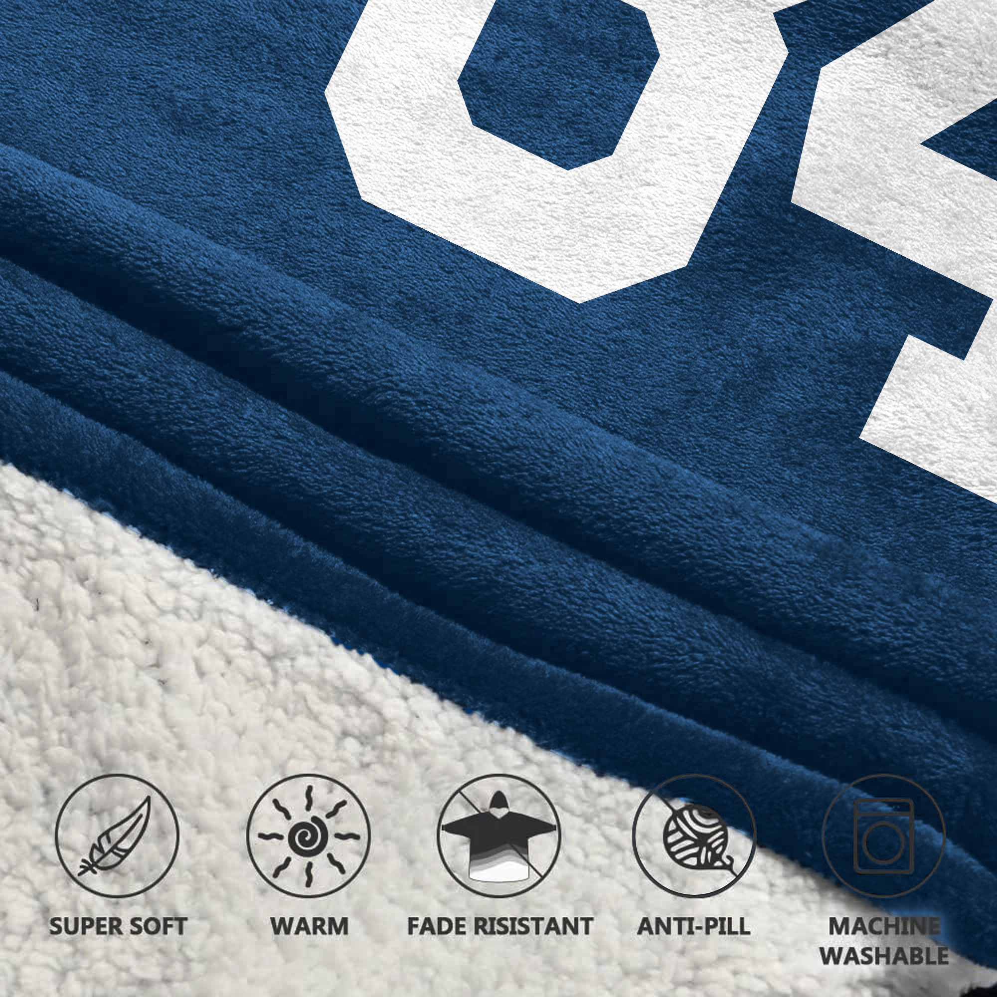 Adult 84 Indianapolis Football Unisex Blanket Hoodie