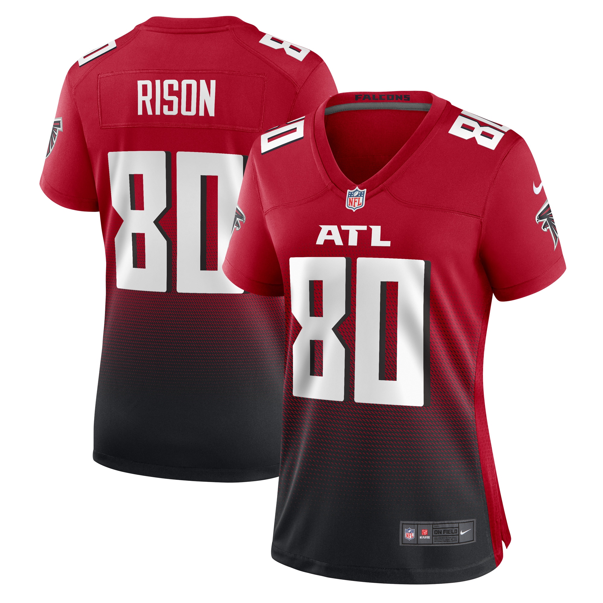 Andre Rison Atlanta Falcons Women's Game Retired Player Jersey - Black