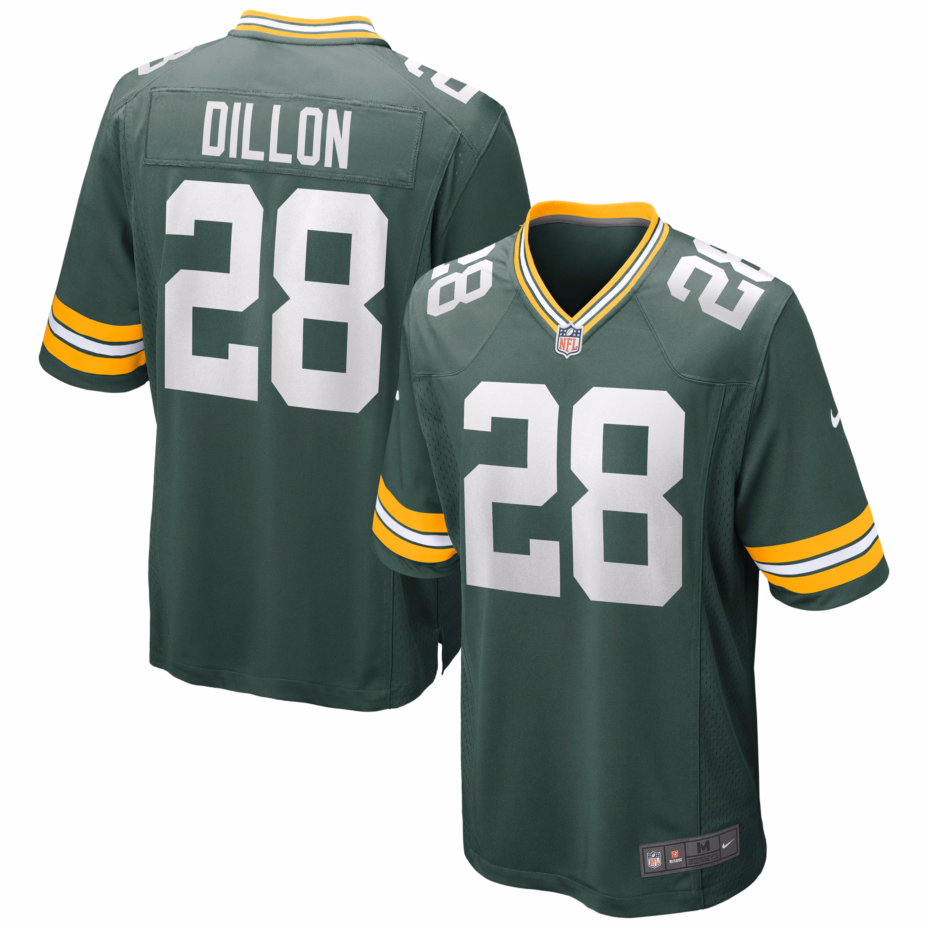 AJ Dillon Green Bay Packers Game Player Jersey - White