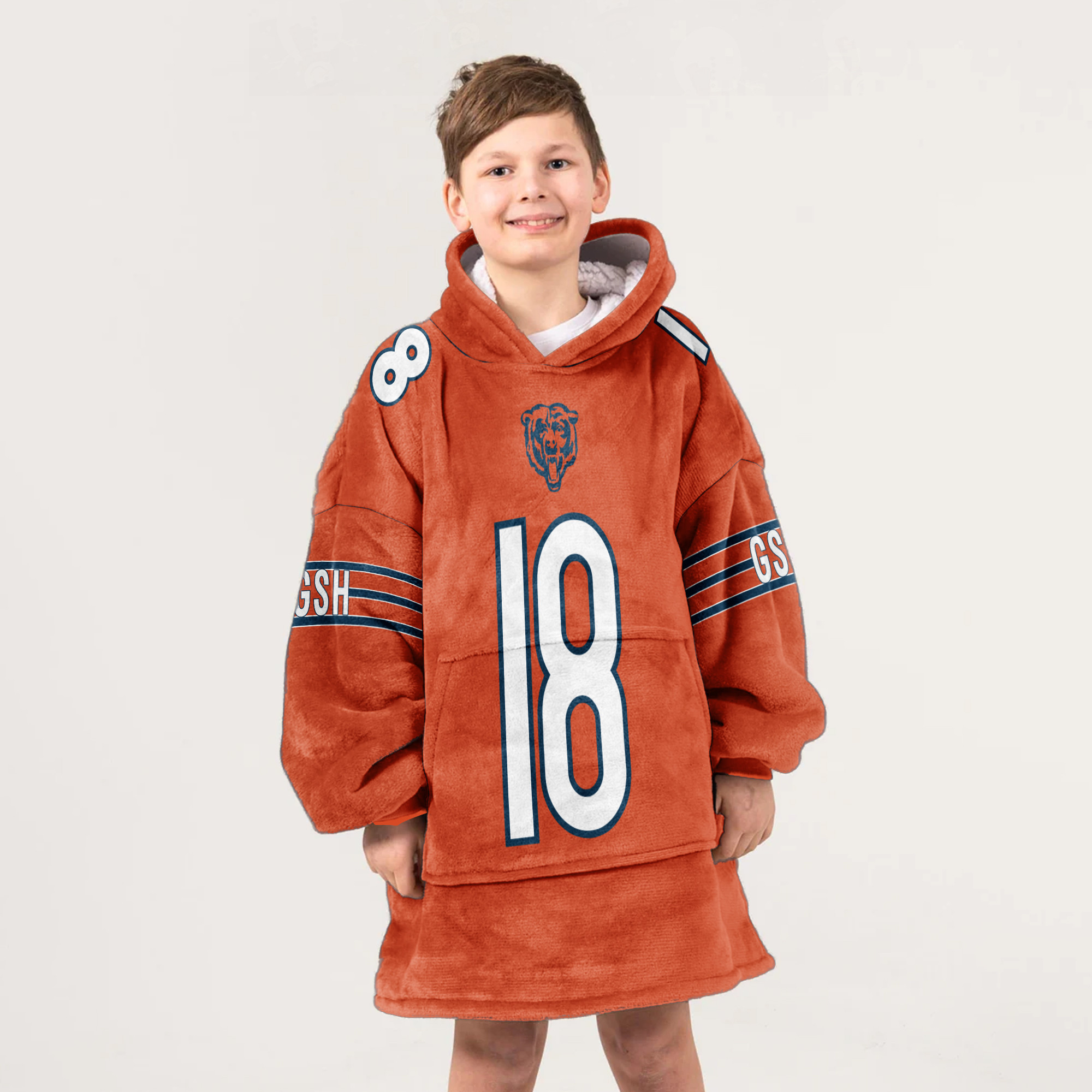 Adult C.W 18 Chicago Football Unisex Blanket Hoodie
