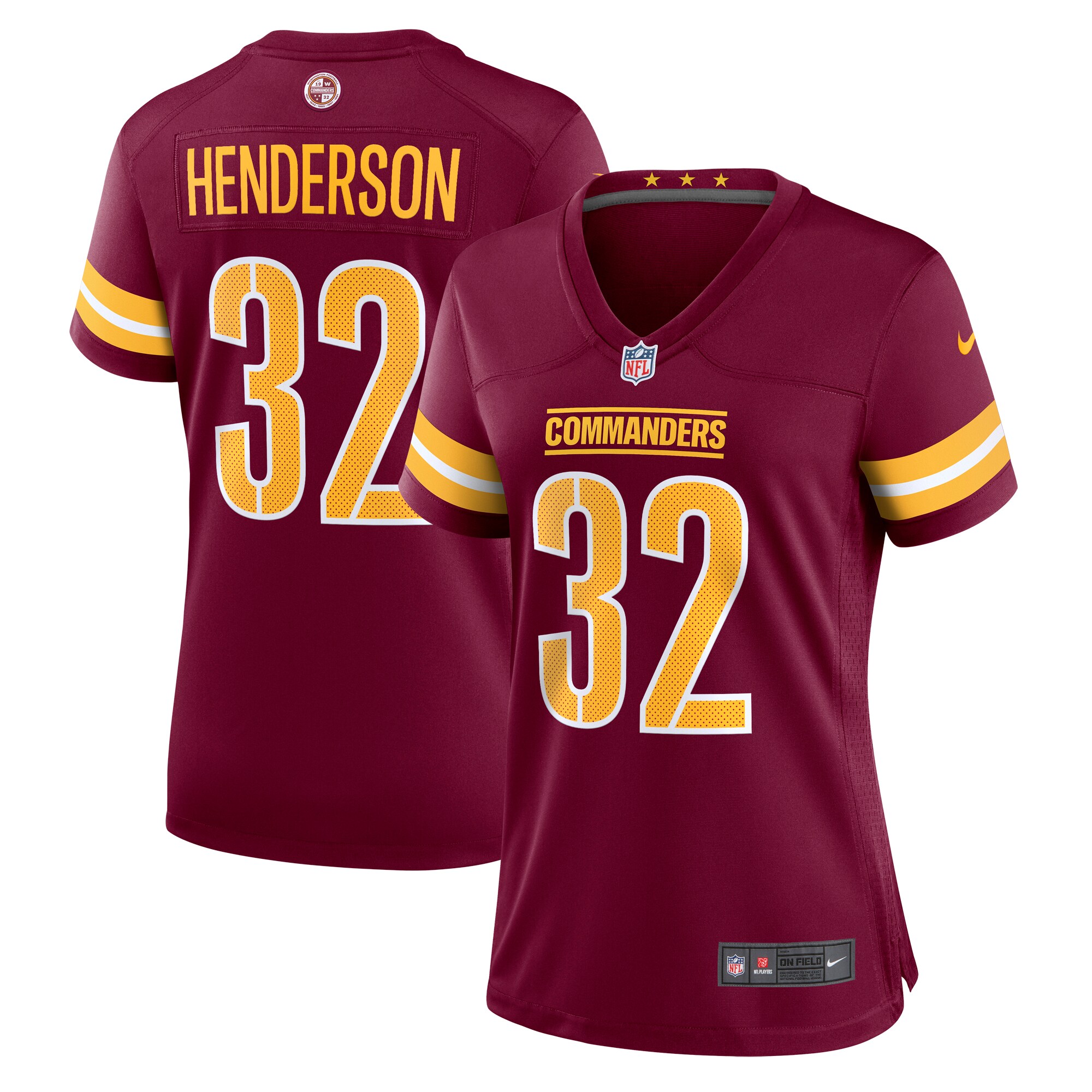 Xavier Henderson Washington Commanders  Women's Team Game Jersey - Burgundy