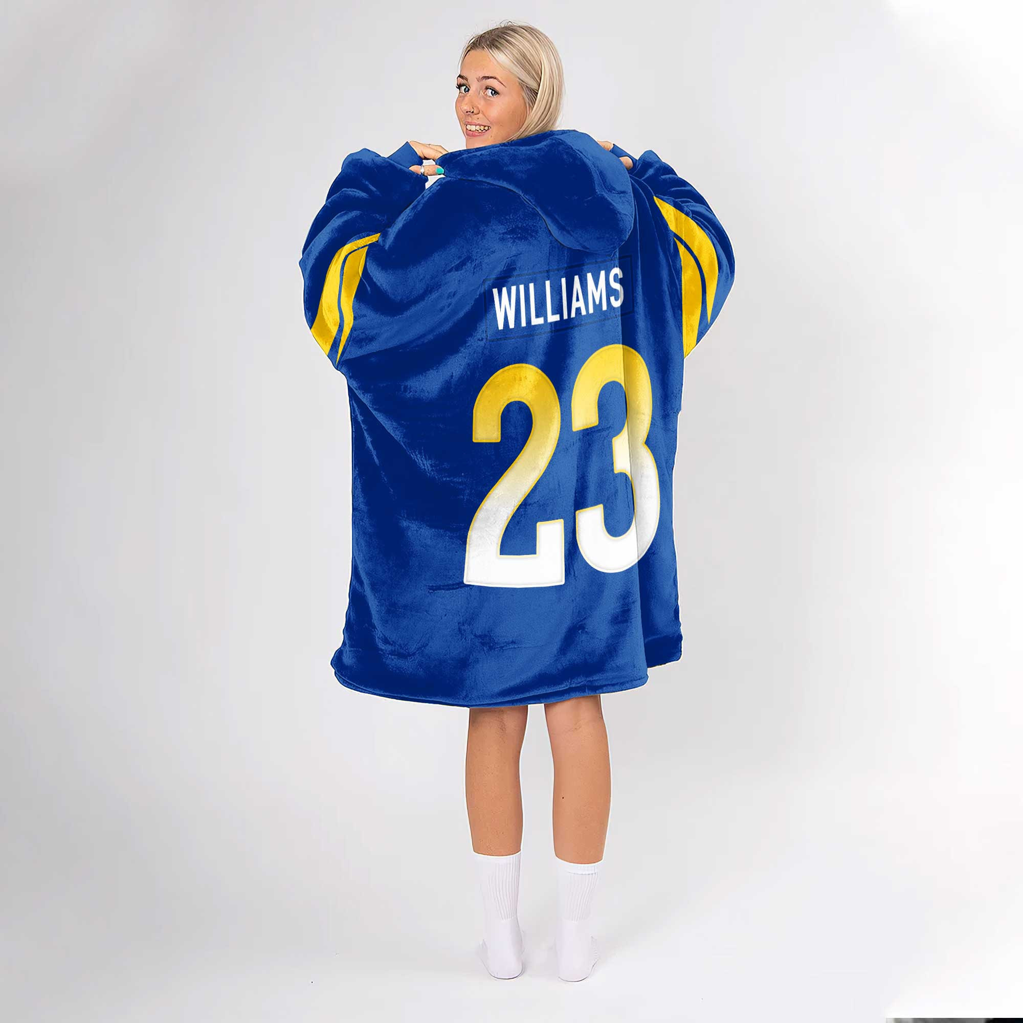 Adult 23 Los Angeles Football Unisex Blanket Hoodie