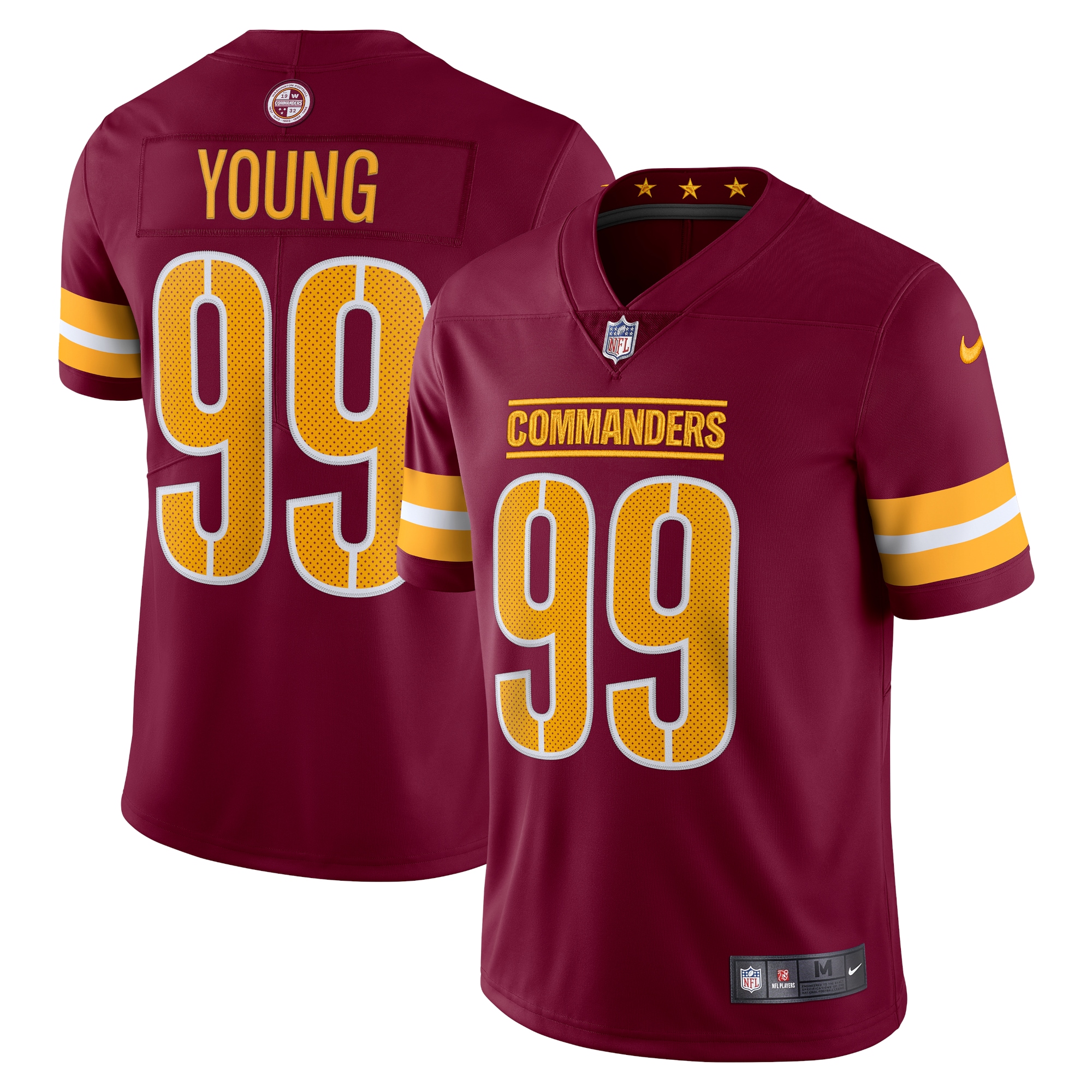 Chase Young Washington Commanders  Vapor Limited Jersey - Burgundy